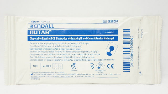 Tyco ER88007 Kendall Nutab Reting ECG Electrodes (x) - Pack of 100