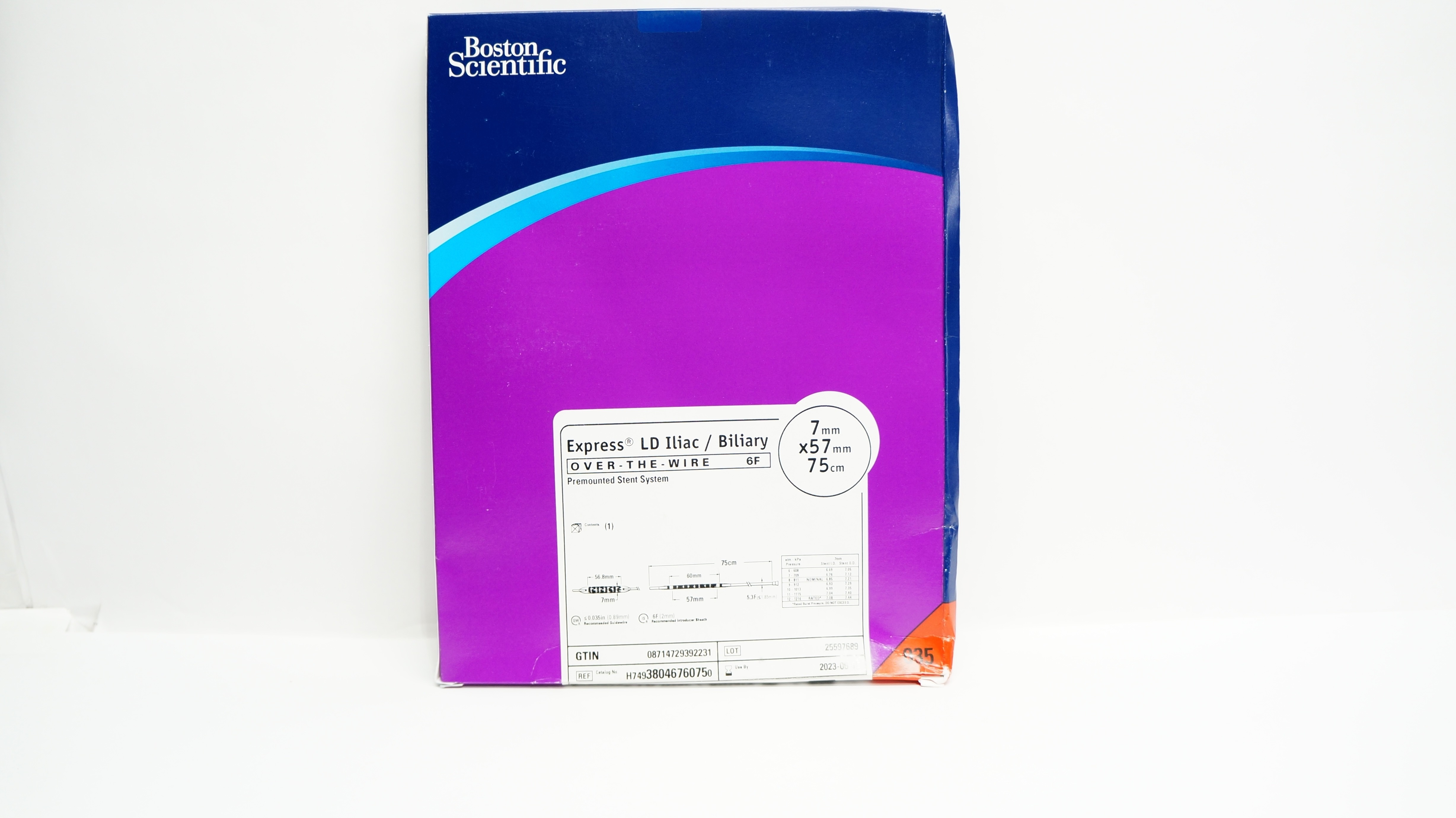 Boston Scientific 3804676075 Express LD Iliac/Biiary 7mm x 57mm x 75cm (x)