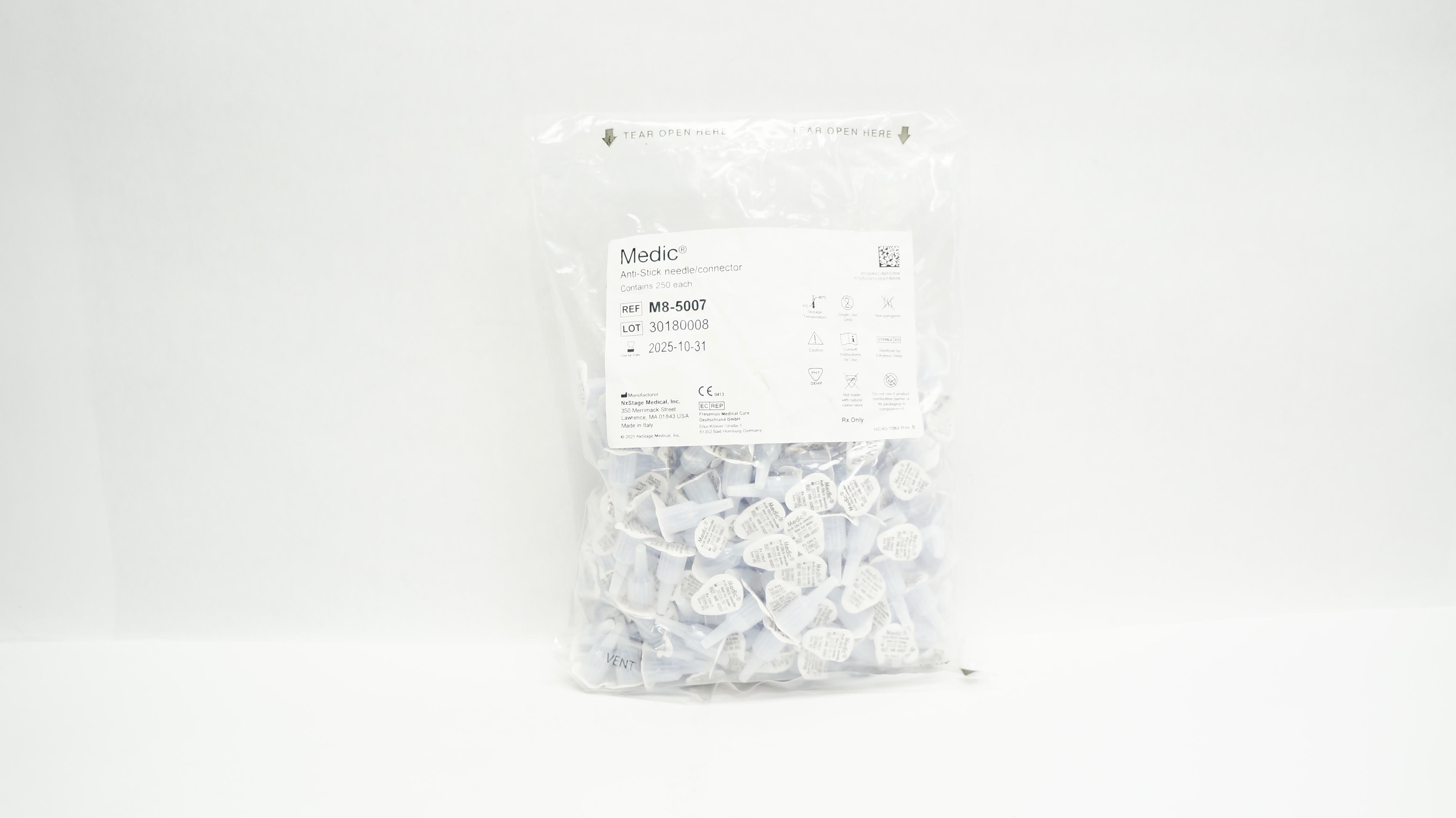 NxStage Medical M85007 Medic AntiStick Ndle/Connector Pack of 250