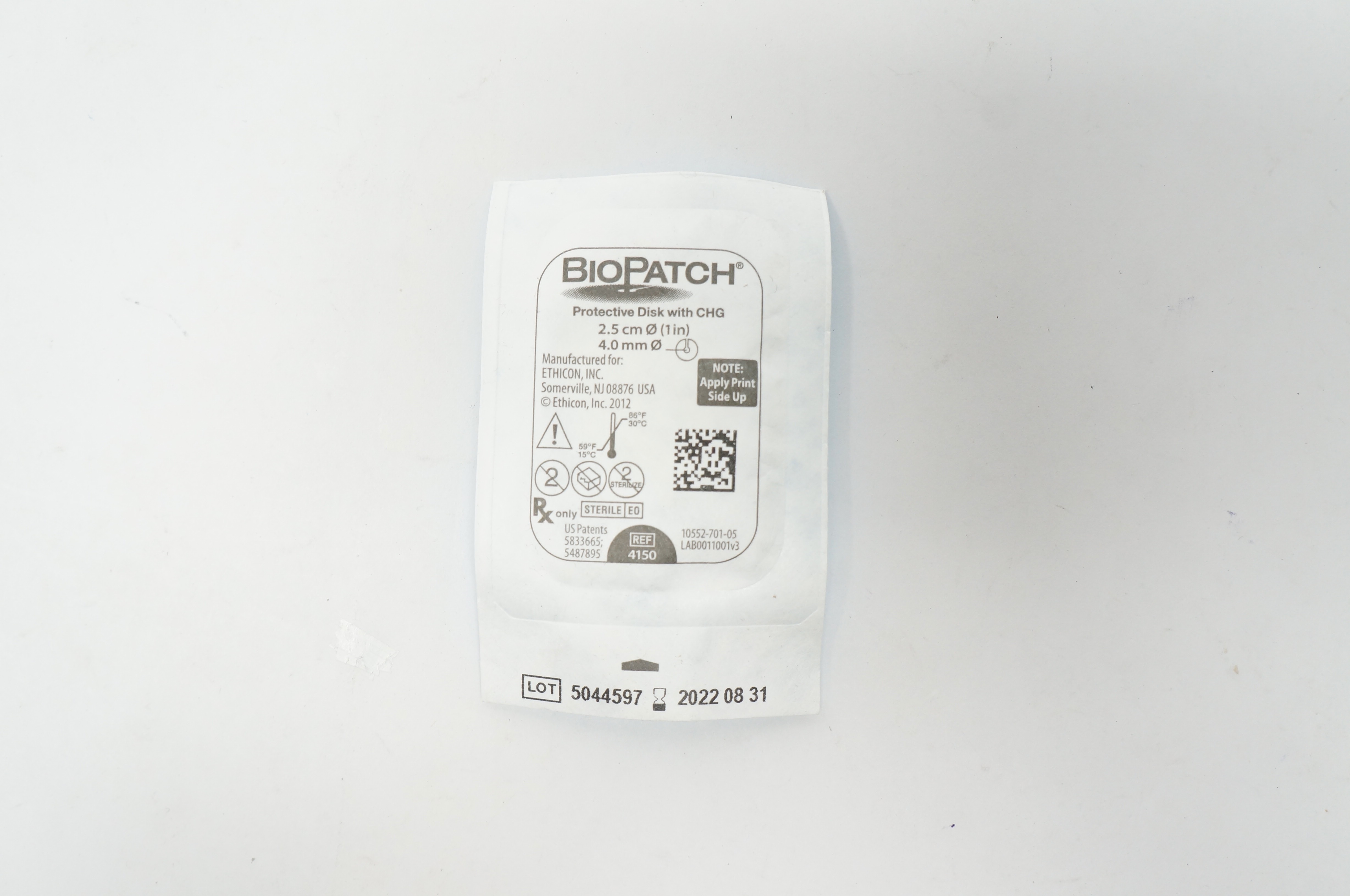 Ethicon 4150 BioPatch Protective Disk with CHG 1inch x 4.0mm (x)