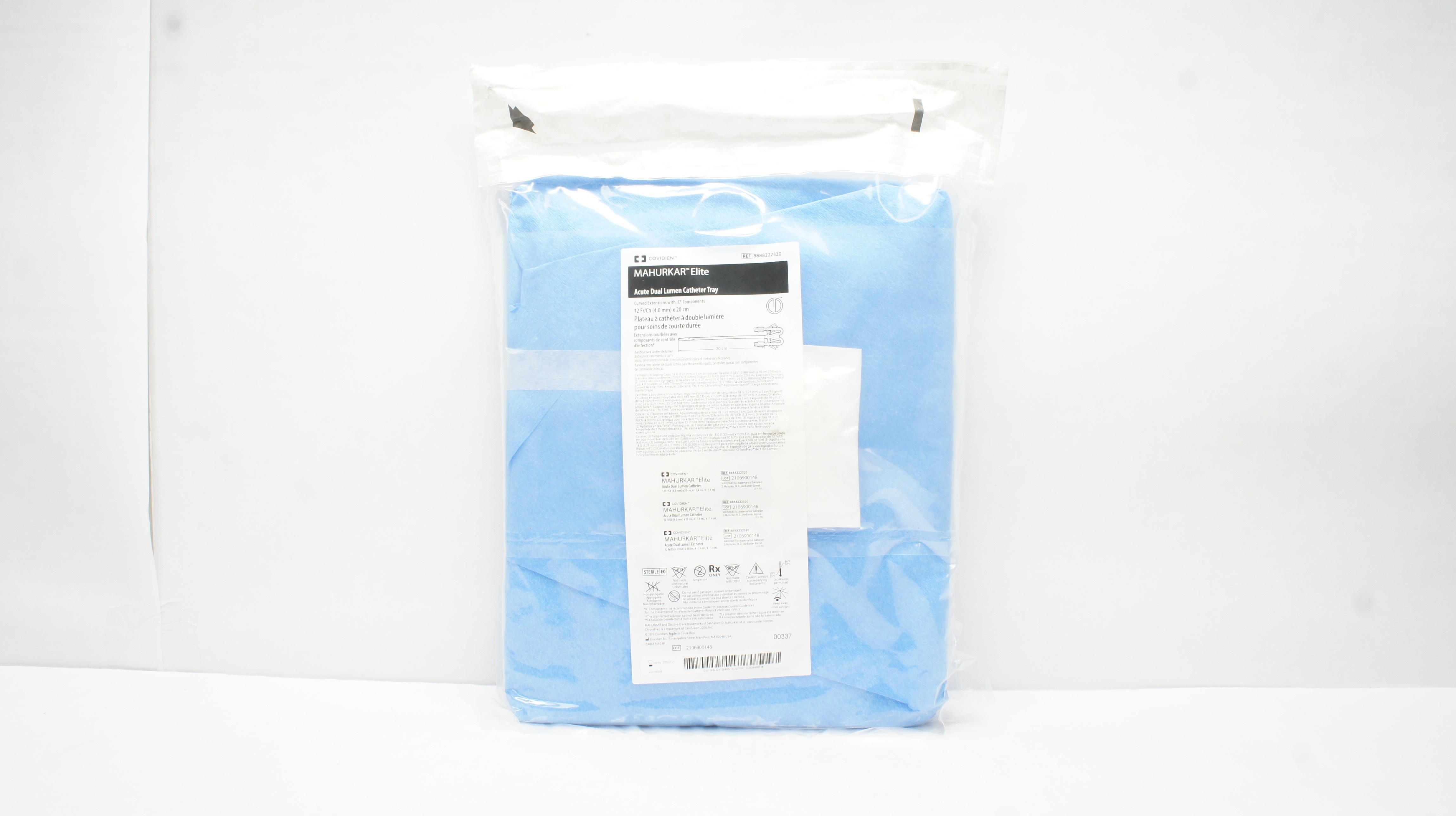 Covidien 8888222320 Mahurkar Elite Acute Dual Lumen Cath.Tray 12Fr/Ch x 20cm (x)