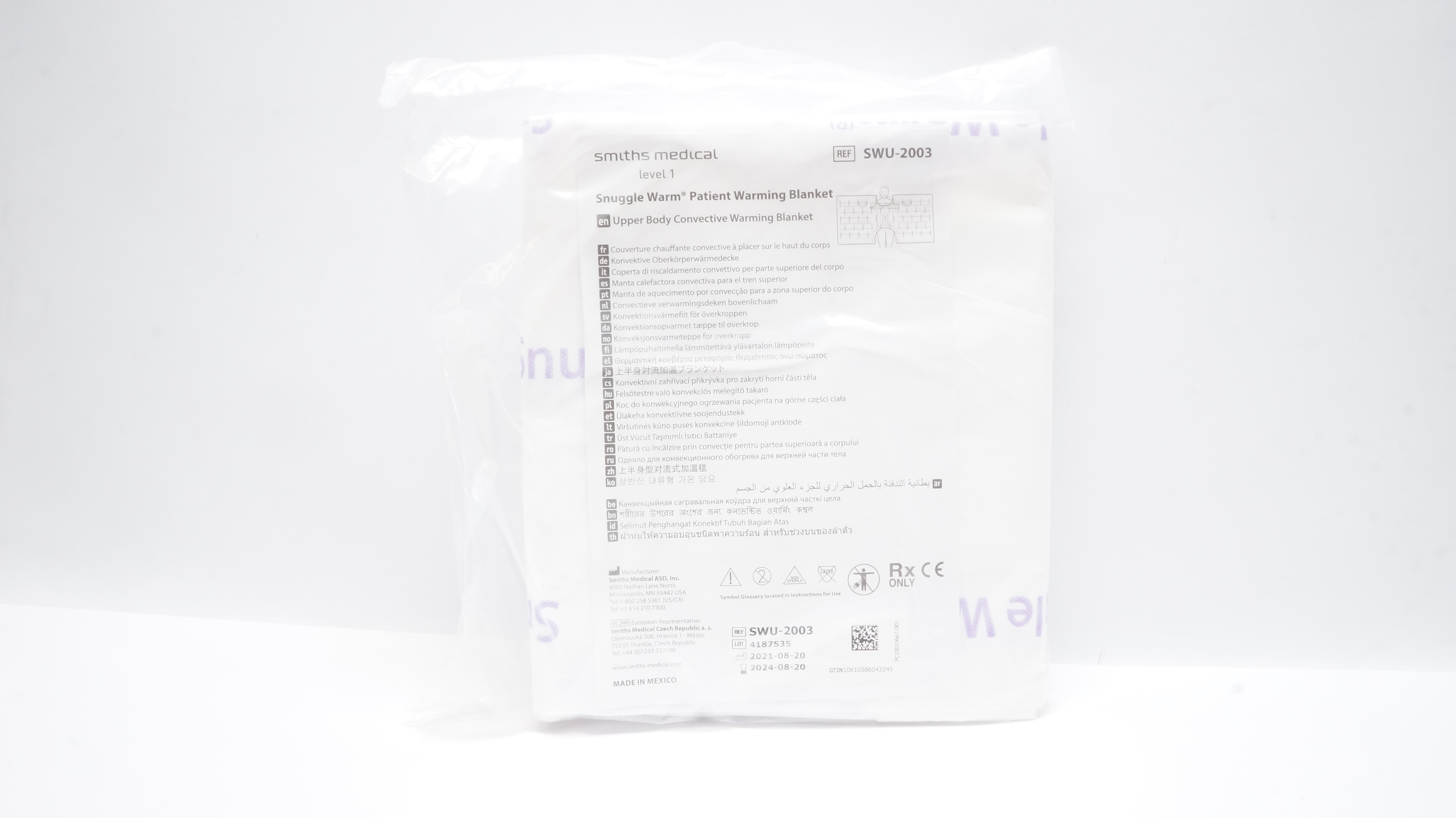 Smiths Medical SWU-2003 Snuggle Warm Upper Body Convective Warming Blanket (x)