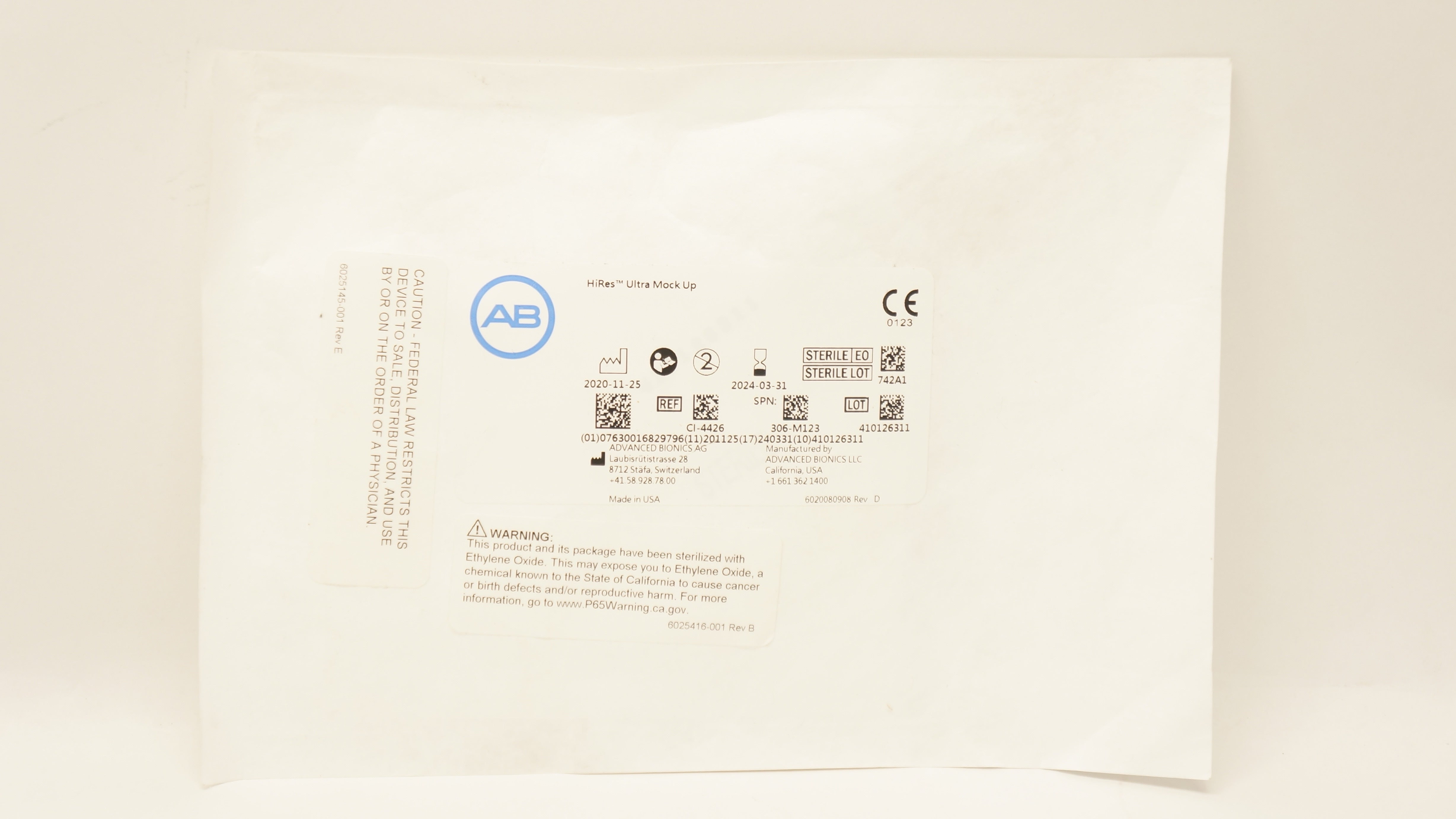 Advanced Bionics CI-4426 HiRes Ultra Mock Up