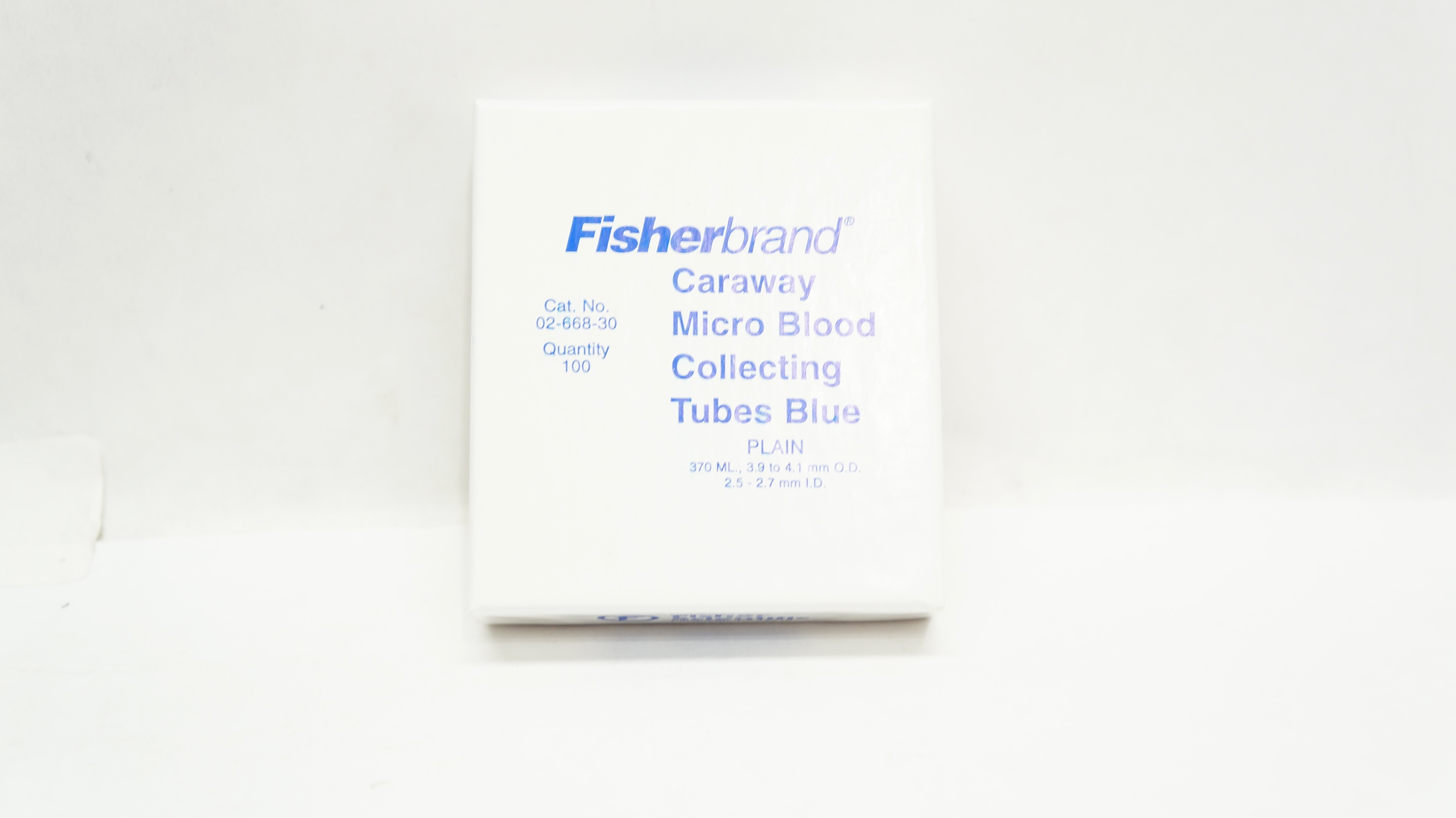 Fisherbrand 0266830 Caraway Micro Blood Collecting Tubes 370ML Box