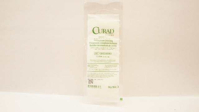 Medline CUR250383 Curad Non-Adherent Oil Emulsion Dressing 3x8inch (x)-Pack of 3