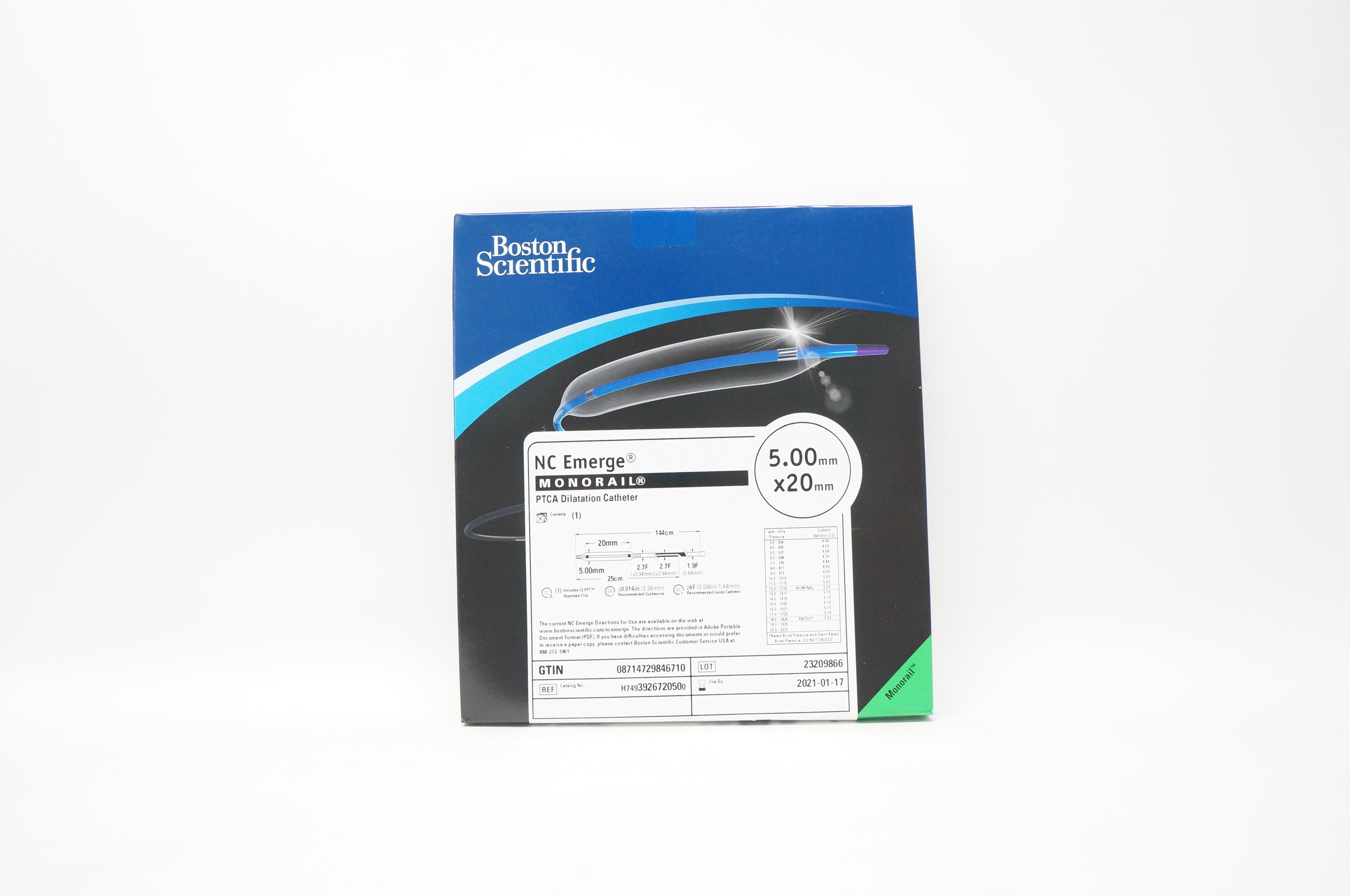 Boston Scientific H7493926720500 Monorail PTCA Dilatation Cath. 5.00 x 20mm (x)
