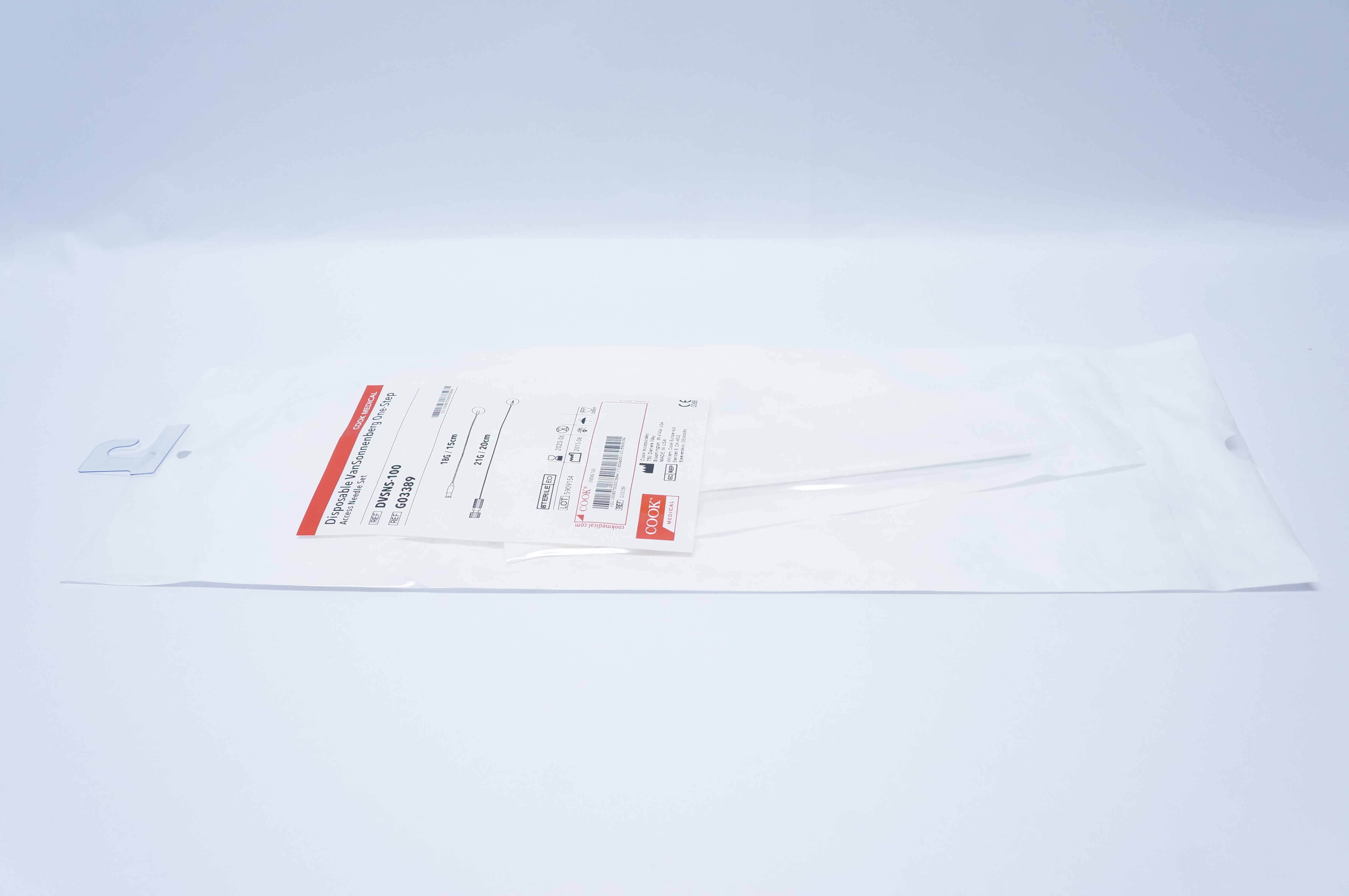 Cook Medical G03389 Disposable VanSonnenberg One-Step Access Ndle Set 18G (x)