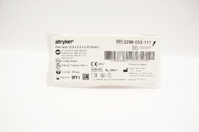 Stryker 2296-033-111 Precision Thick Blade 9.0mm x 0.51mm x 25.0mm (x)