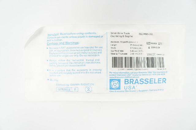 Brasseler KM3-111 Small Bone Blade 0.98 inch x 0.35 inch x .017 inch