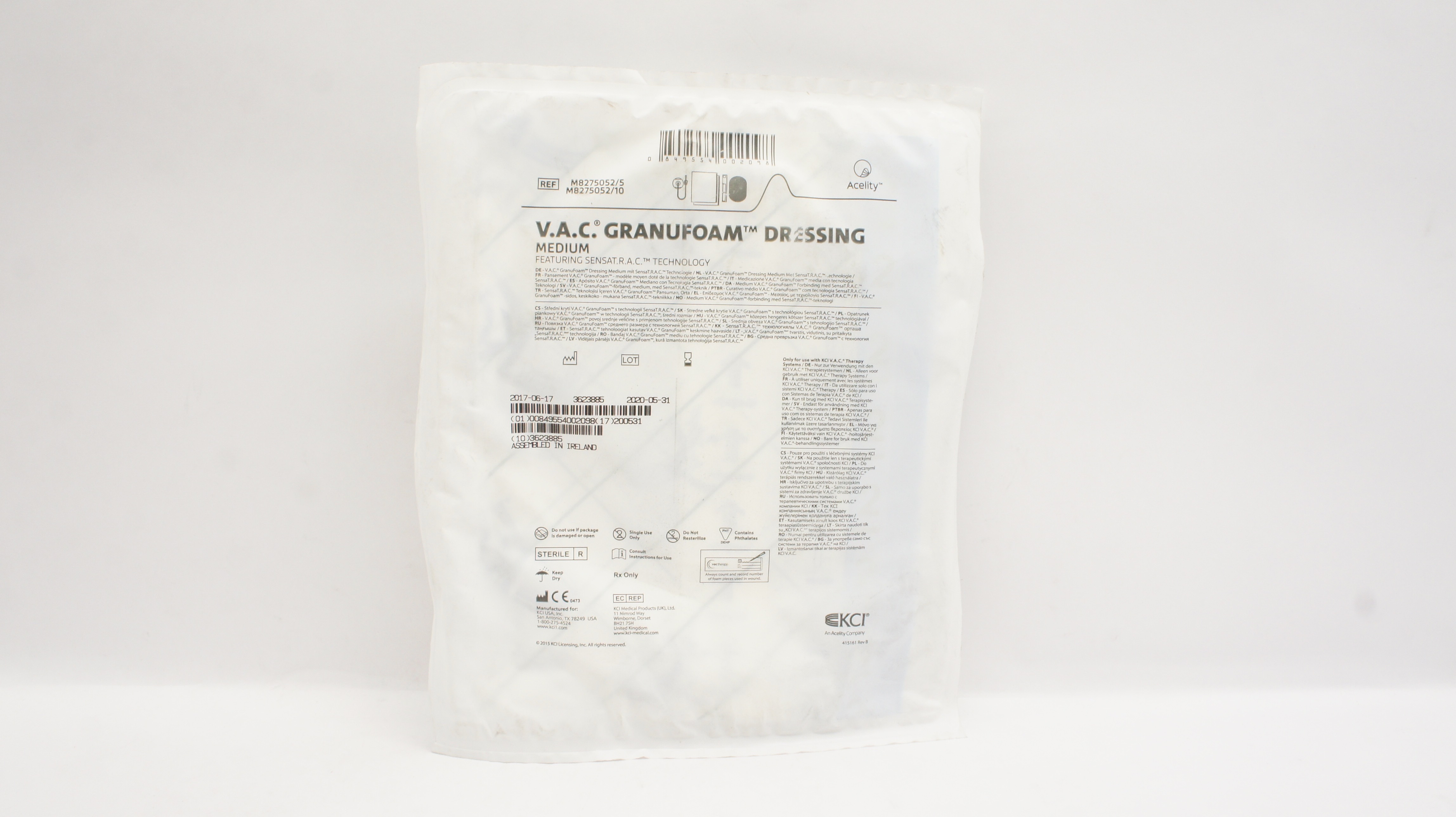 KCI M8275052/5 Acelity V.A.C. Granufoam Dressing Medium (x)