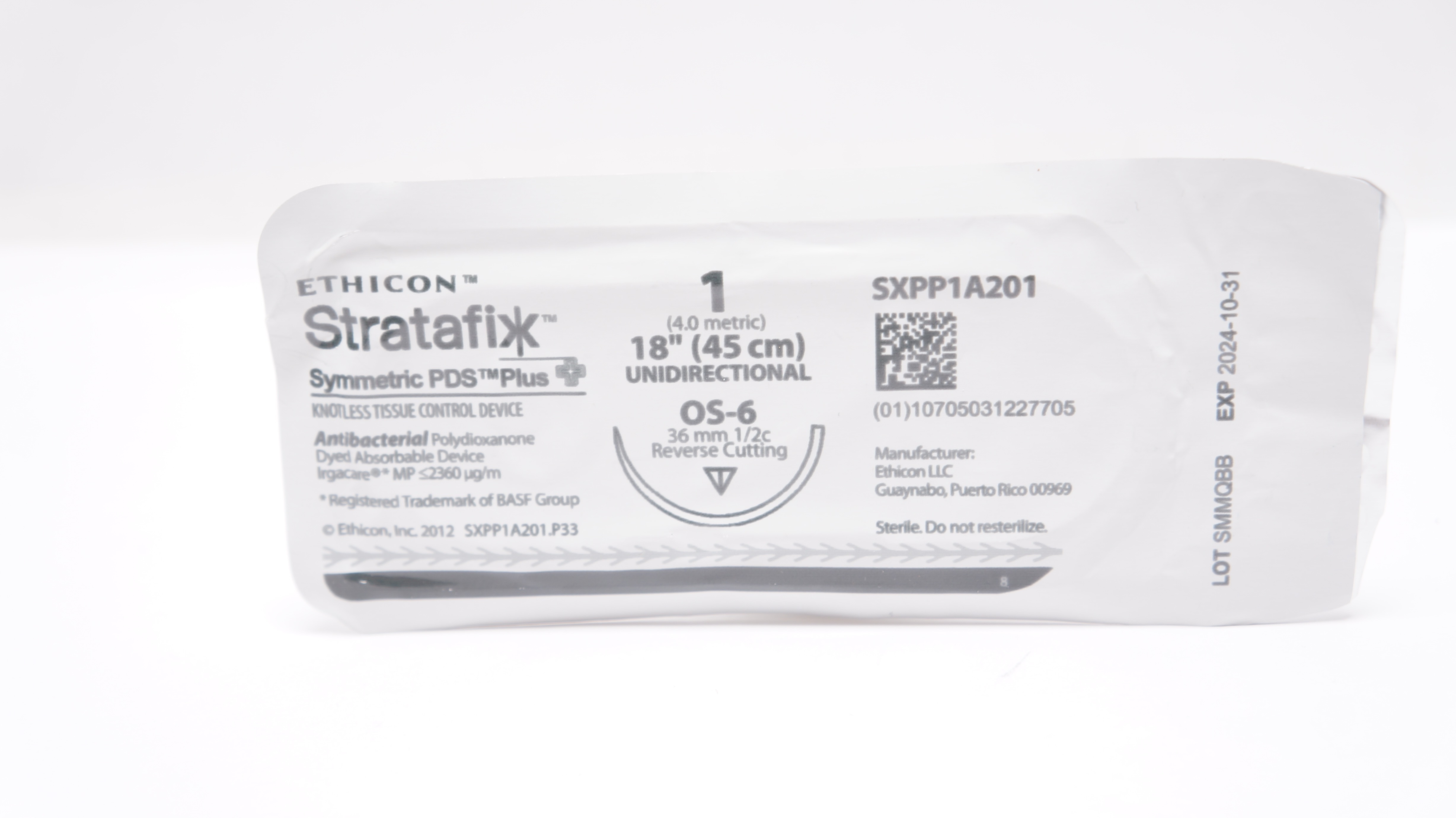 Ethicon SXPP1A201 1 Stratafix Device OS6 36mm 1/2c Reverse Cutting, 18inch