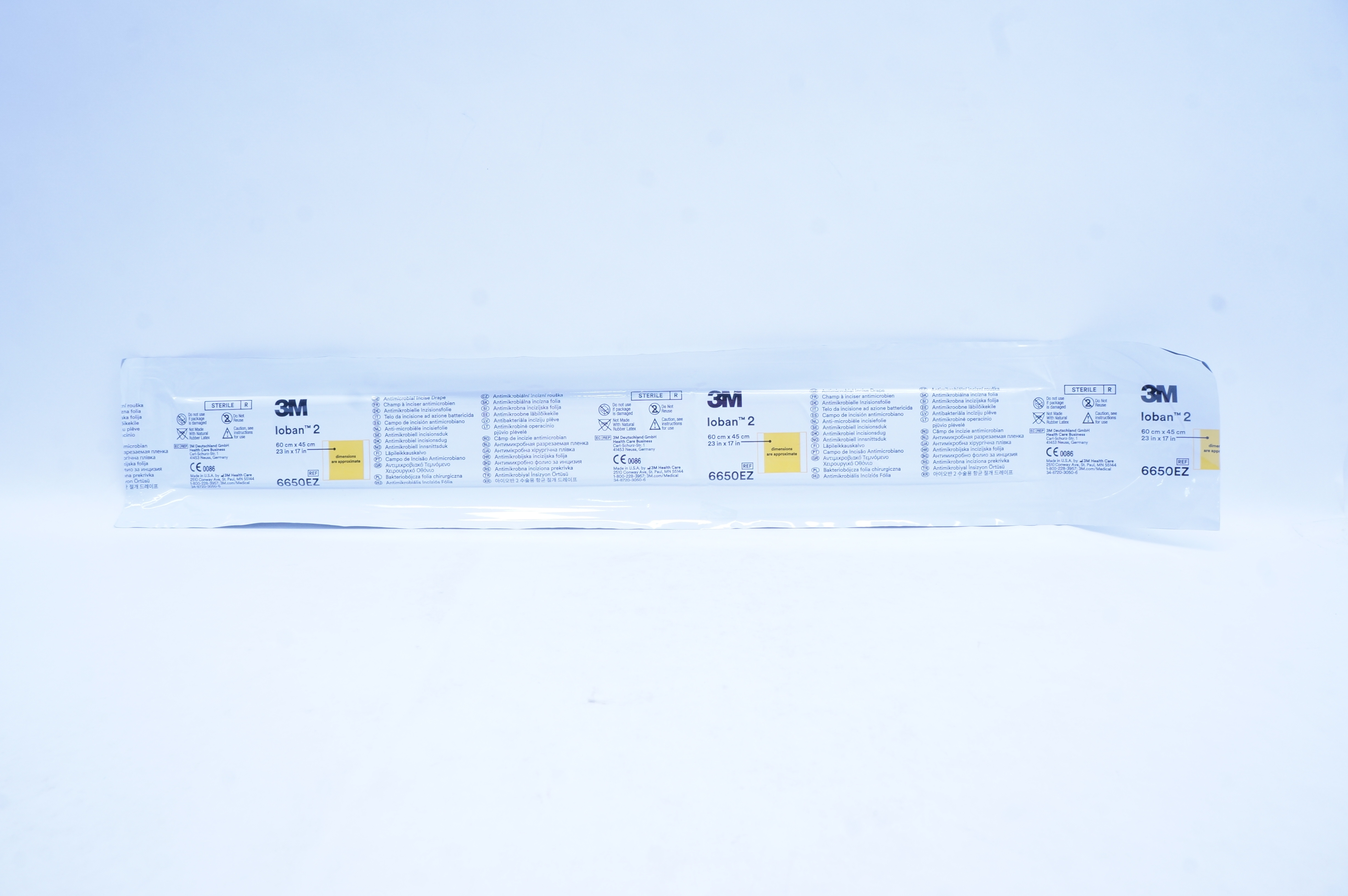 3M 6650EZ  Loban 2 Antimicrobial Incise Drape 23inch x 17inch