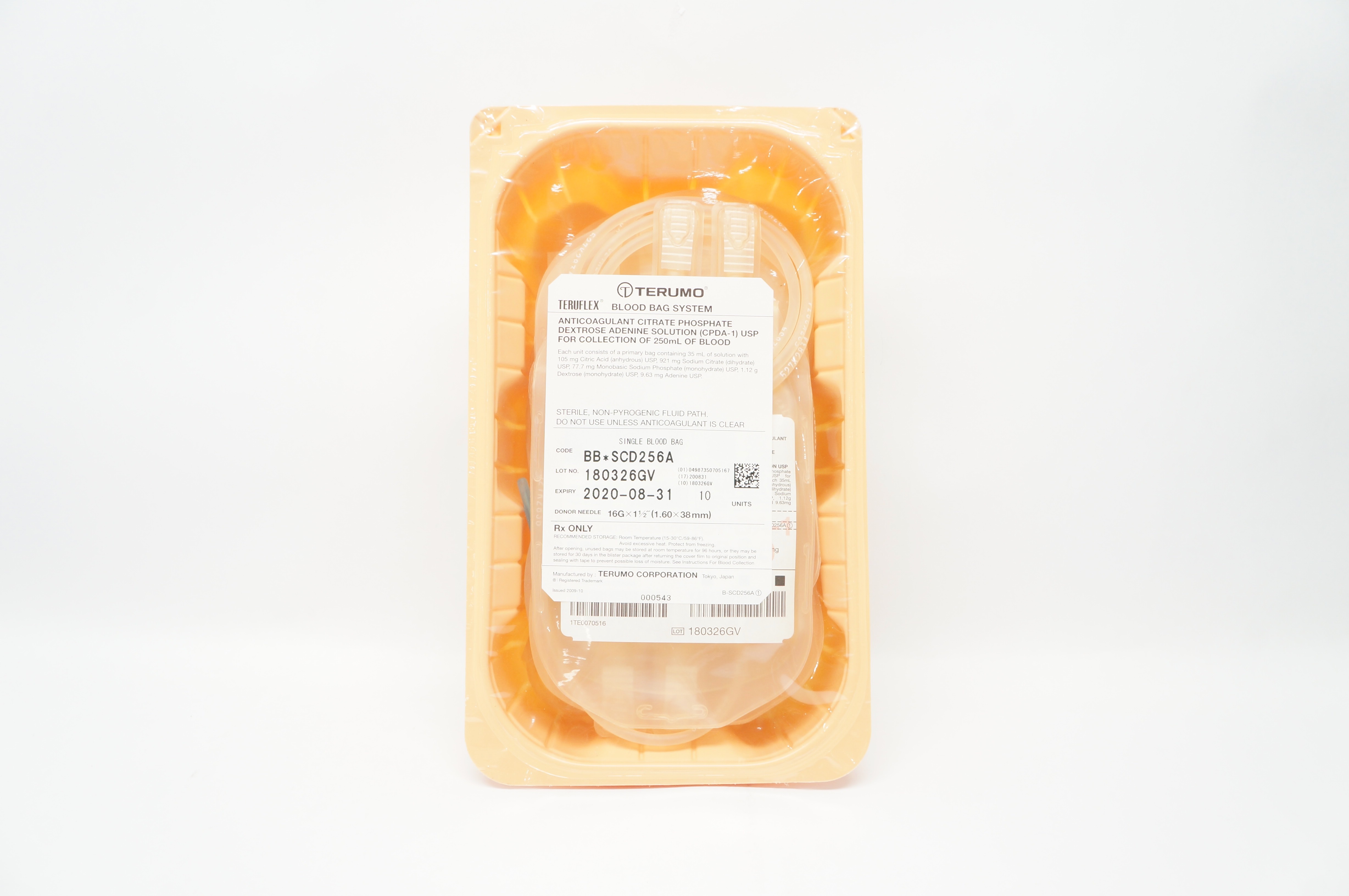 Terumo BB*SCD256A Teruflex Blood Bag System (x) - Pack of 10
