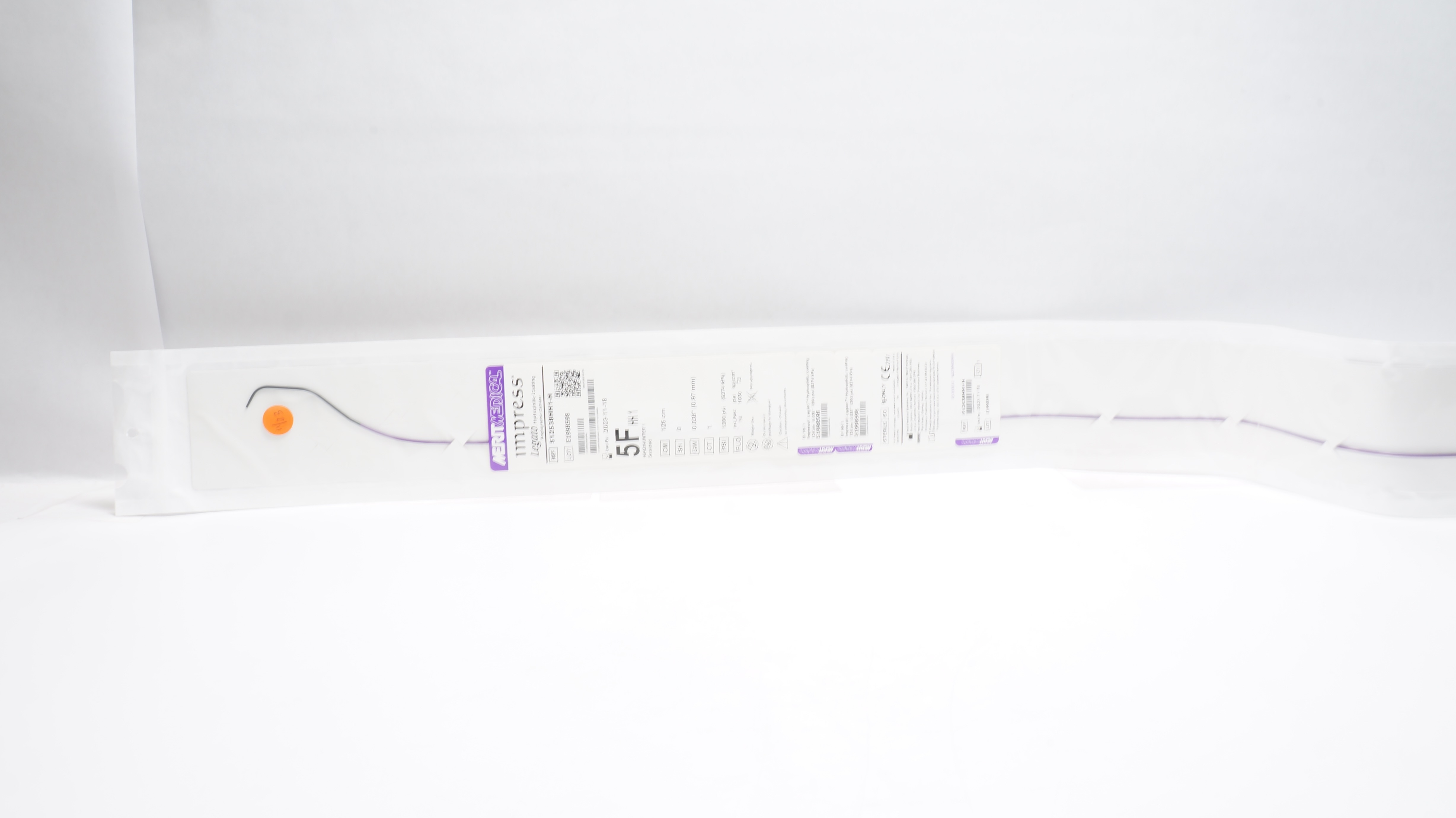 Merit Medical 512538HH1-H Impress Angiographic Cath. 5F x 125cm x 0.038inch (x)