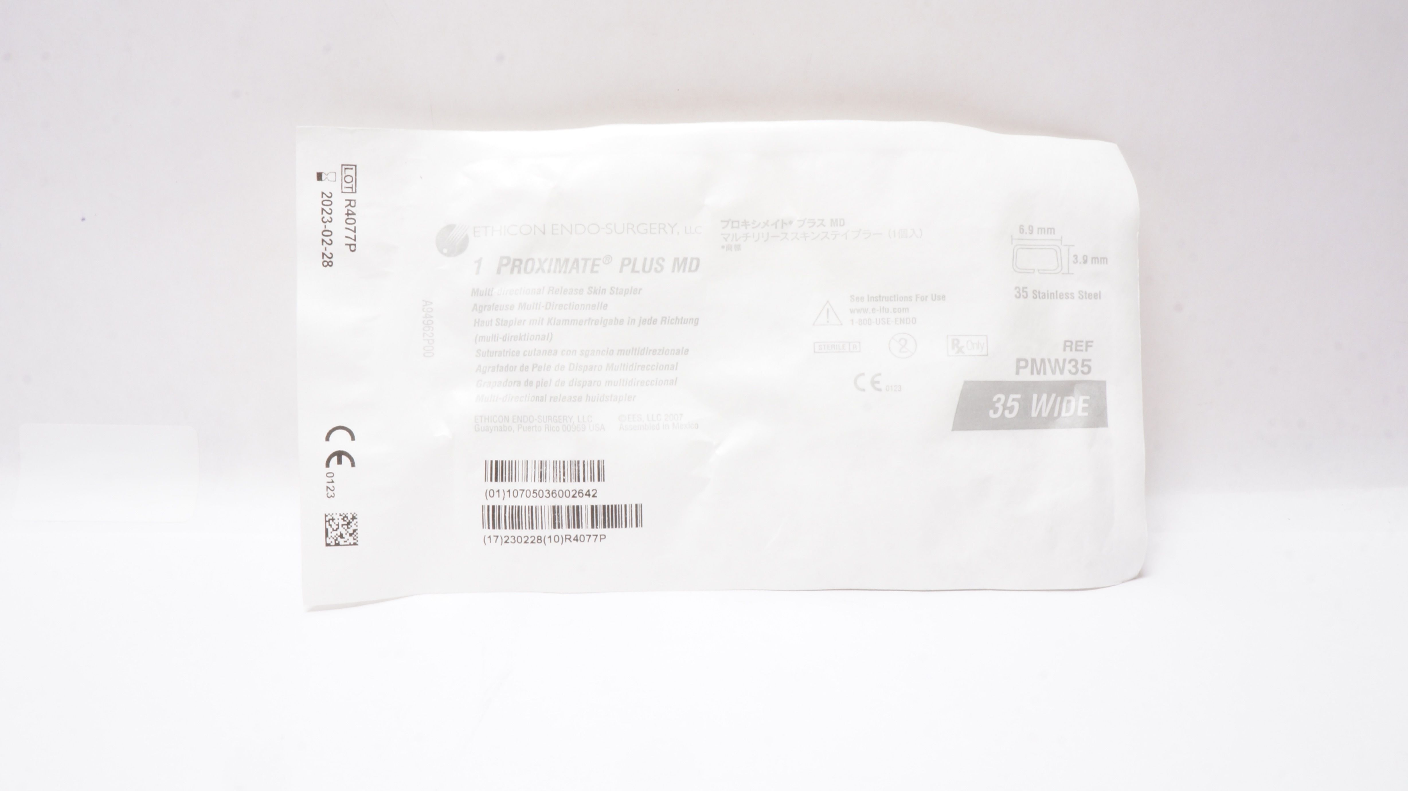 Ethicon PMW35 Proximate Plus MD Release Skin Stapler 35 Wide 6.9mm x 3.9mm (x)