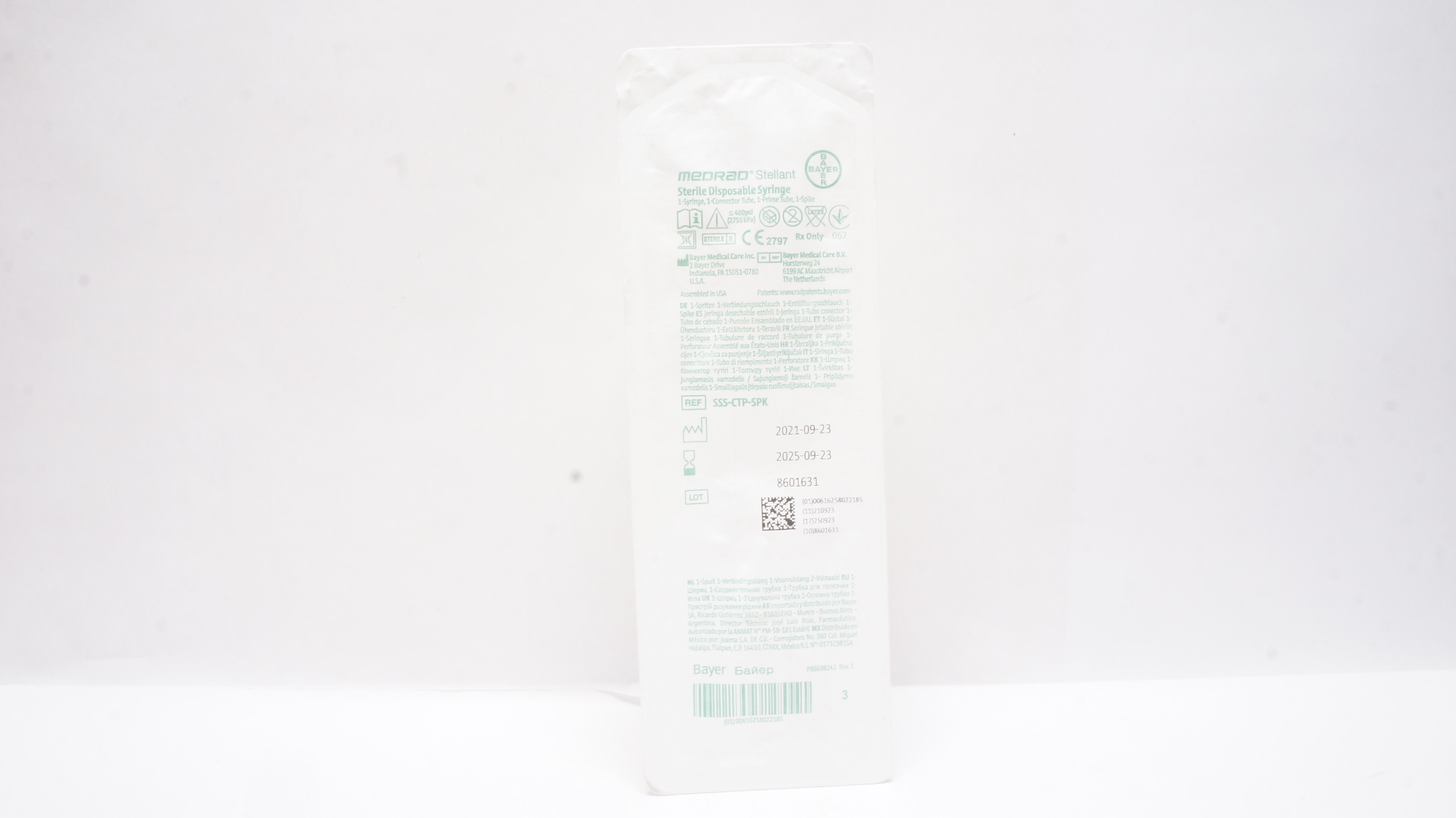 Bayer SSS-CTP-SPK Medrad Stellant Sterile Disposable Syringe