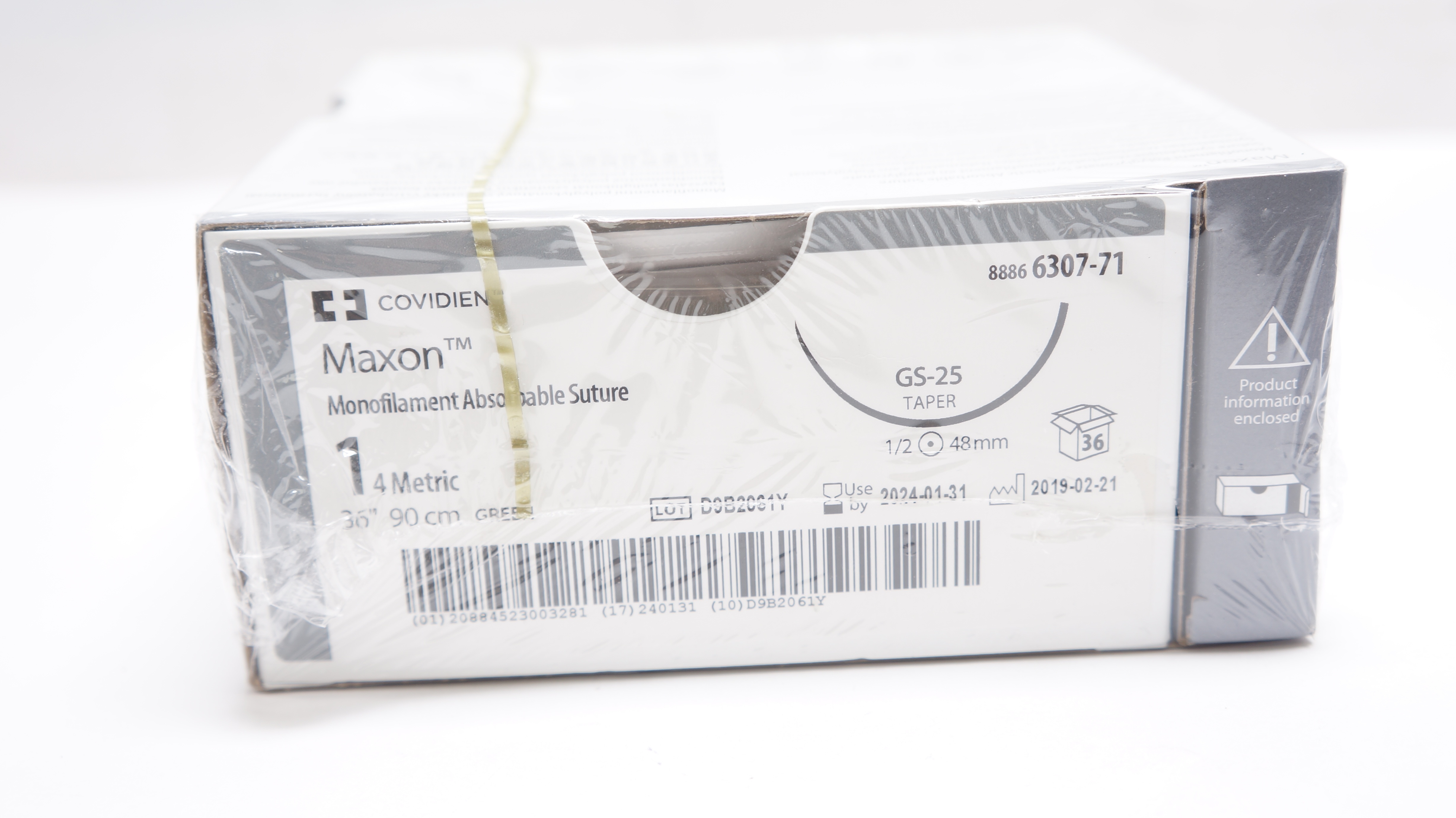 Covidien 6307-71 1 Maxon Monofilament GS-25 Taper 1/2 48mm