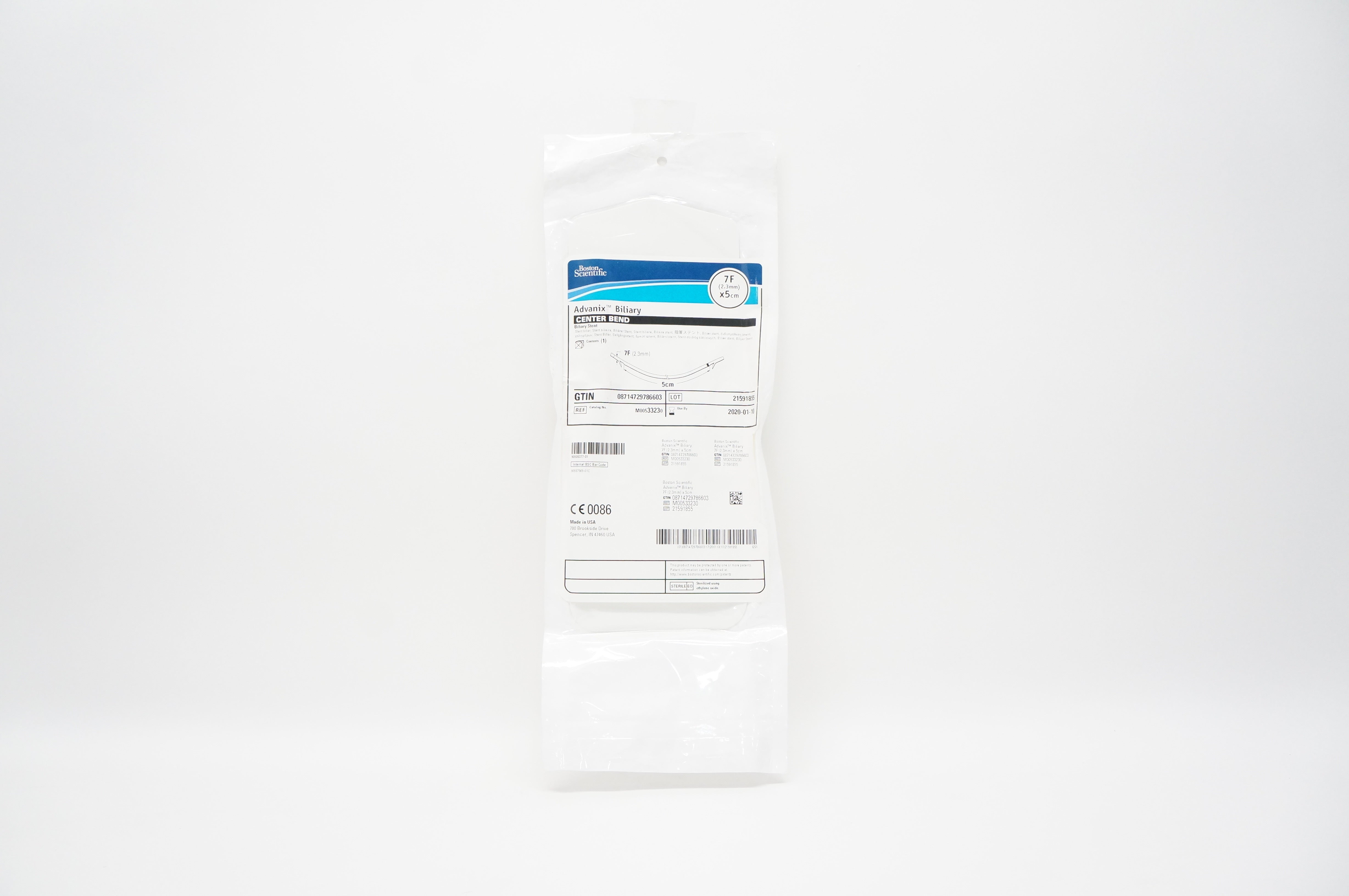 Boston Scientific 3323 Advanix Biliary Stent 7F x 5cm (x)