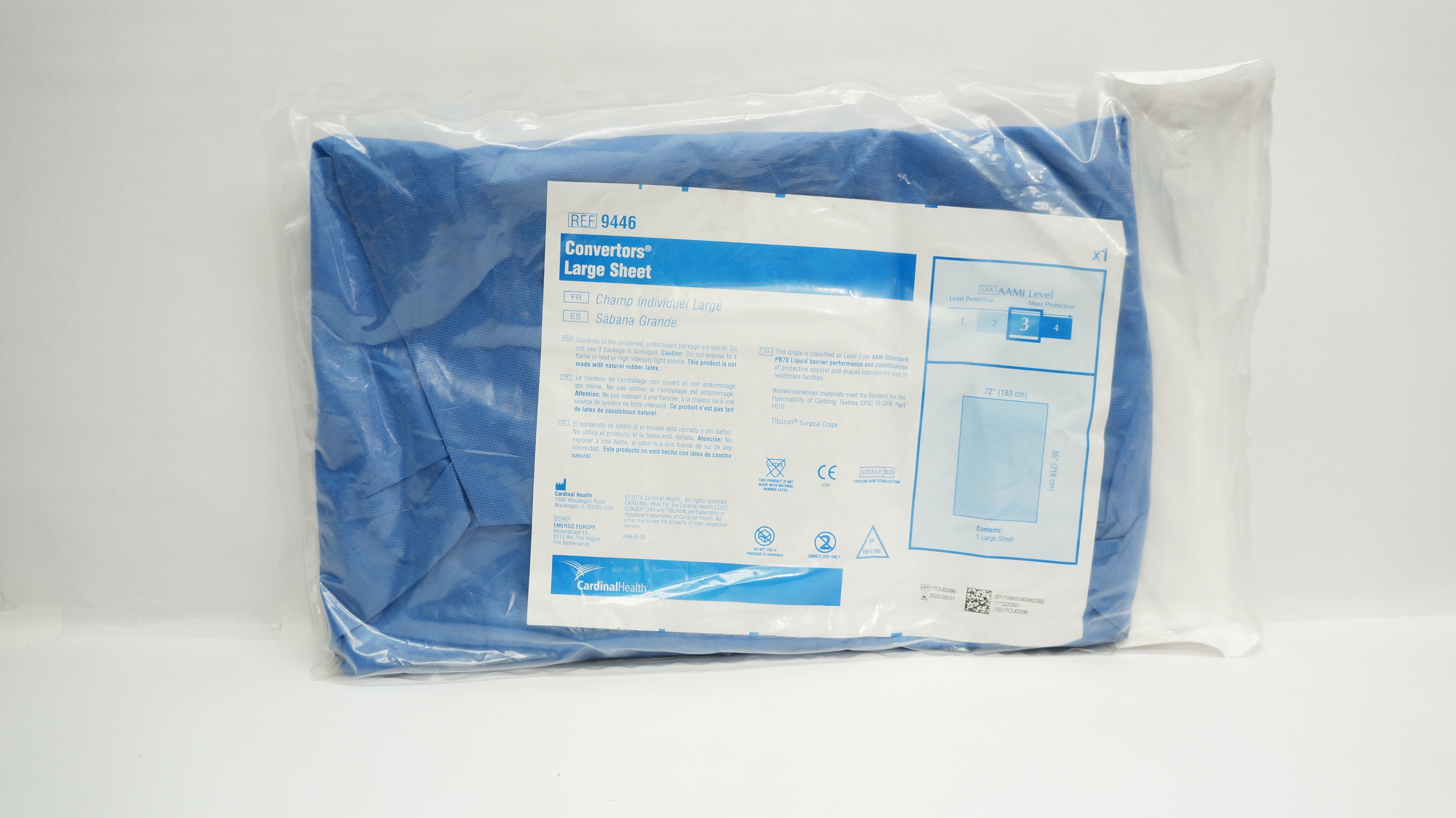 Cardinal Health 9446 Convertors Large Sheet, Utility Drape, 72inch x