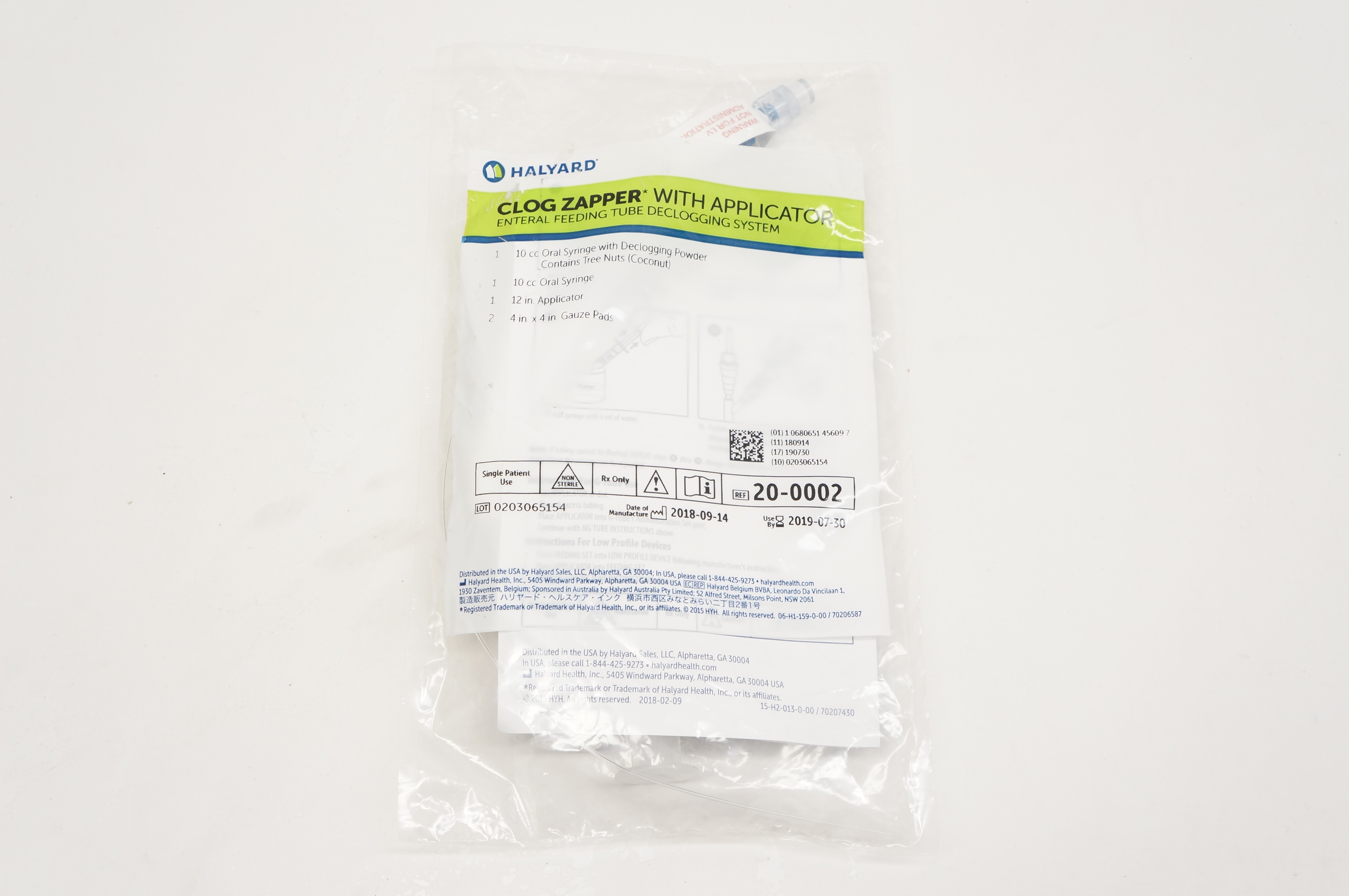 Halyard 20-0002 Clog Zapper With Applicator Enteral Feeding Tube (x)