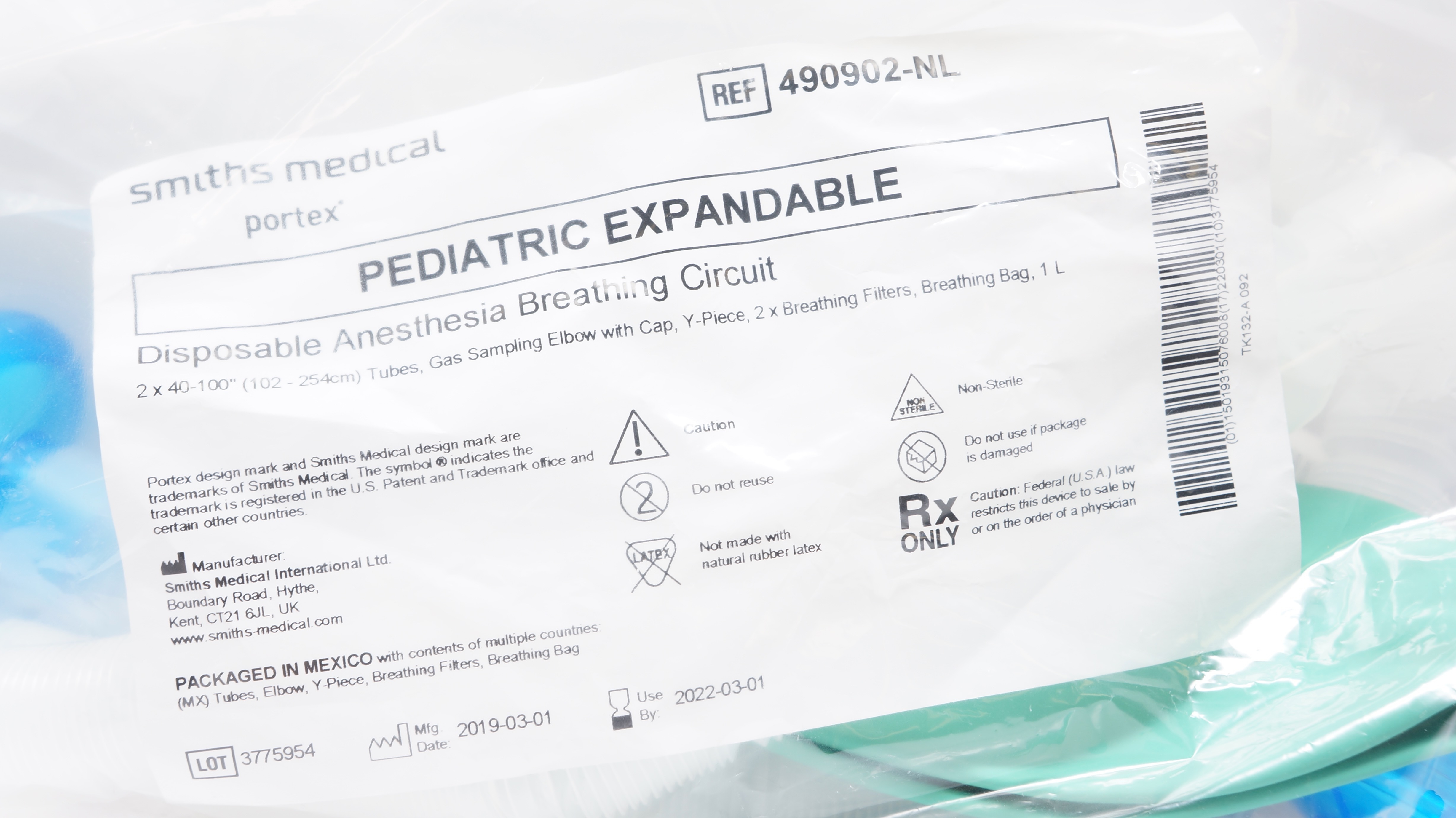 Smiths Medical 490902-NL Portex Pediatric Anesthesia