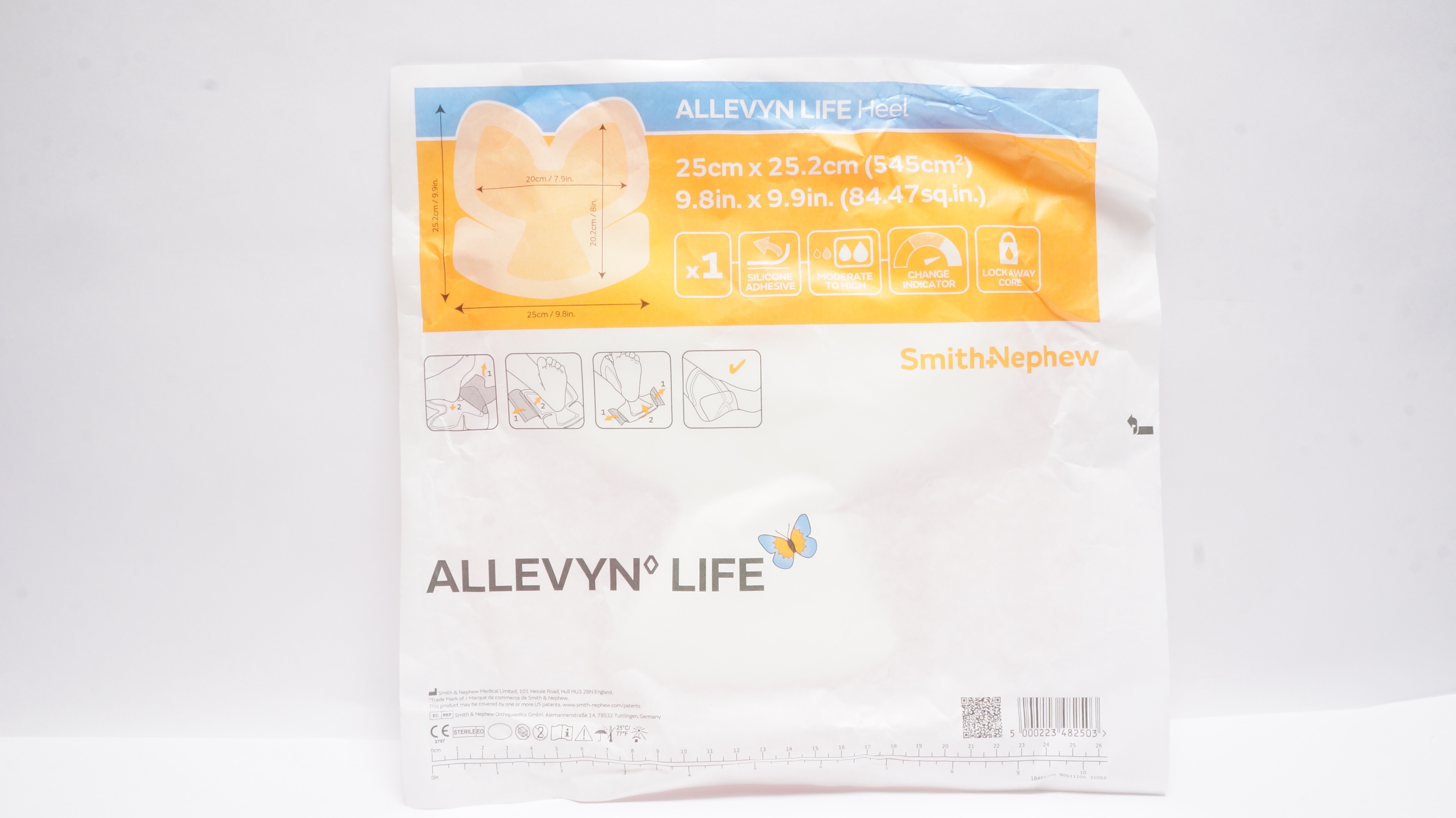 Smith&Nephew 66801304 Allevyn Life Heel Dressing 9.8inch x 9.9inch