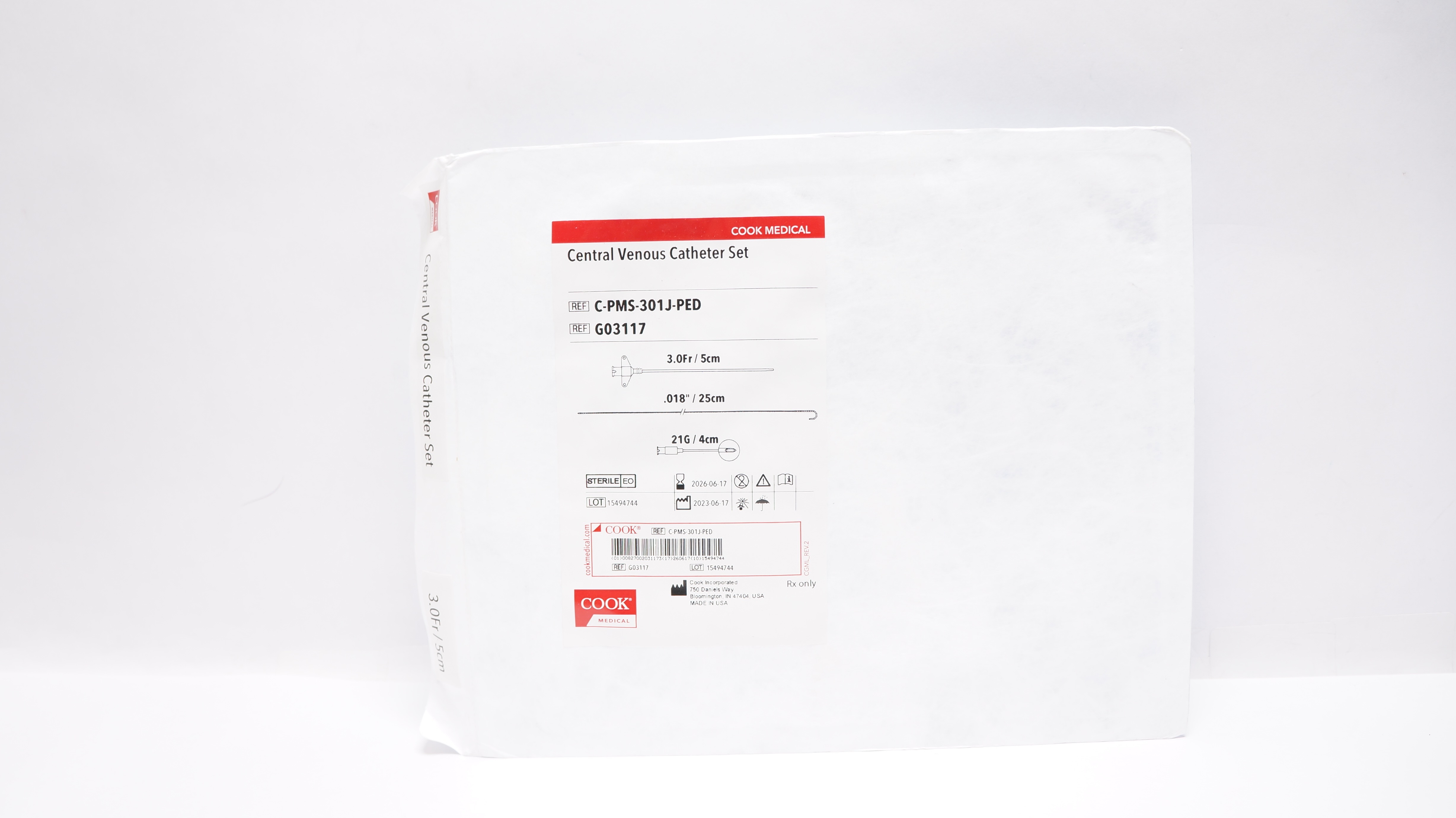 Cook Medical G03117 Central Venous Cath. Set