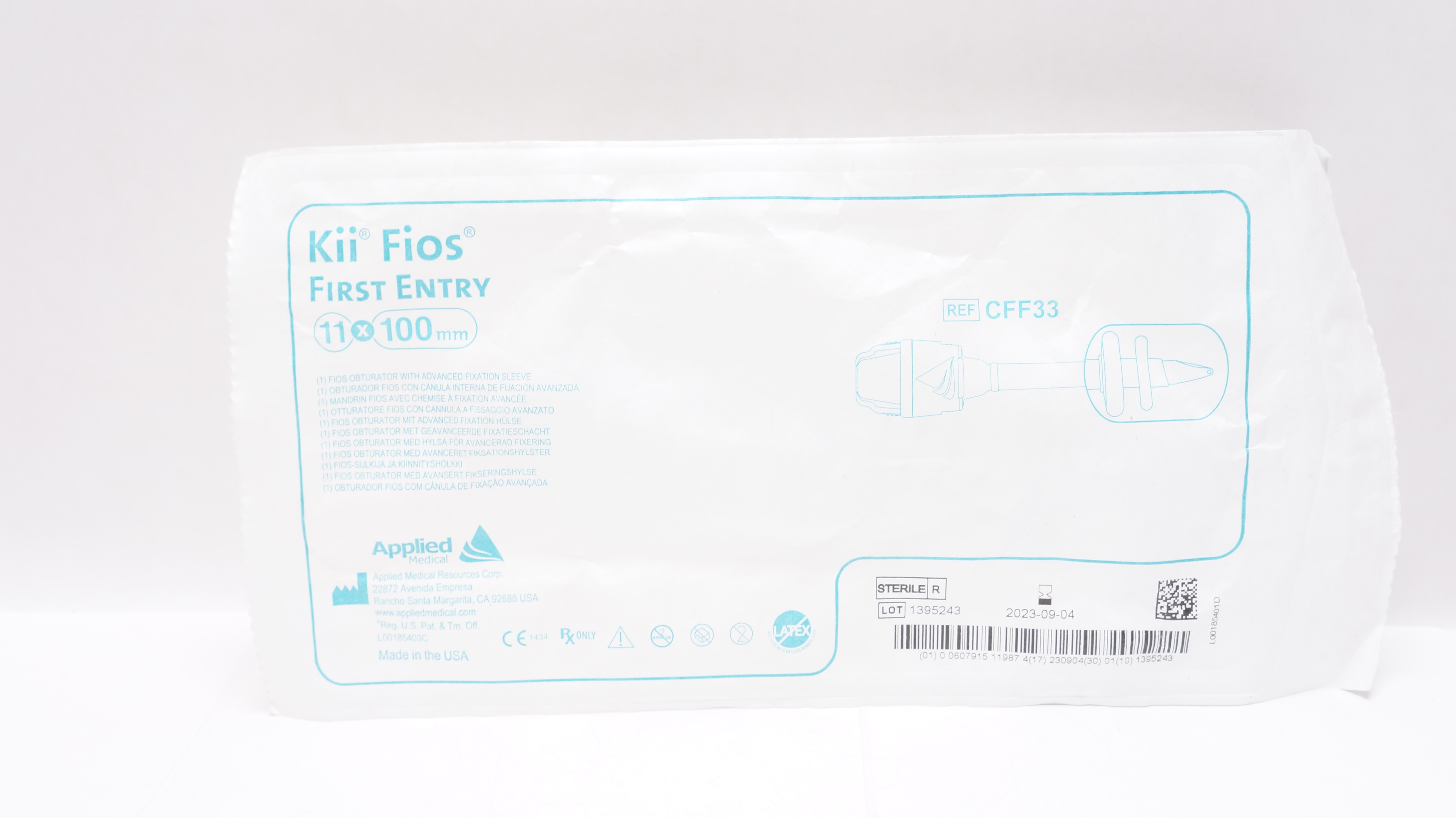 Applied Medical CFF33 Fios Obturator with Advanced Fixation Slve 100 (x)
