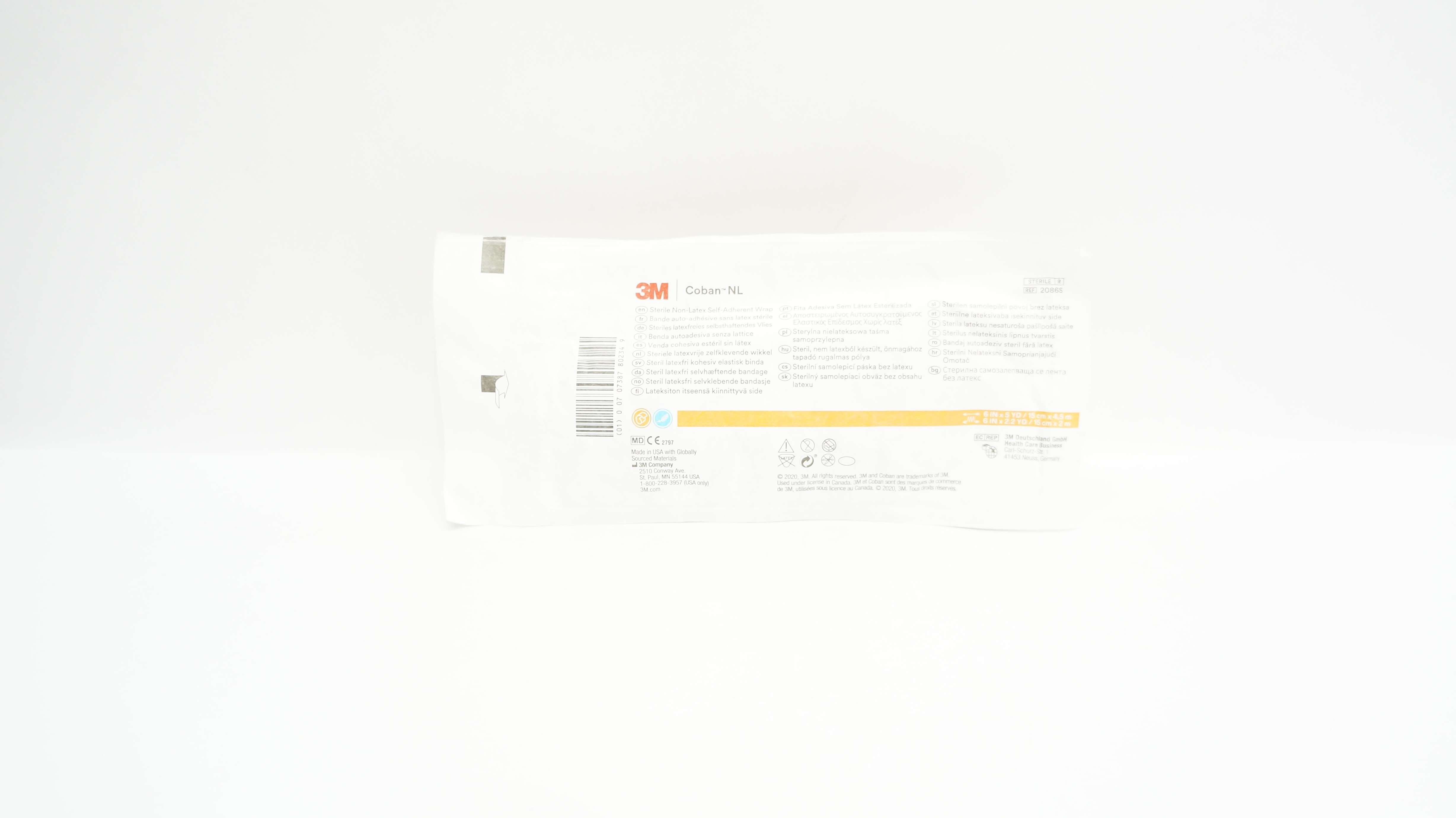 3M 2086S Coban NL Self-Adherent Wrap 6inch x 5yd 6inch x 2.2yd