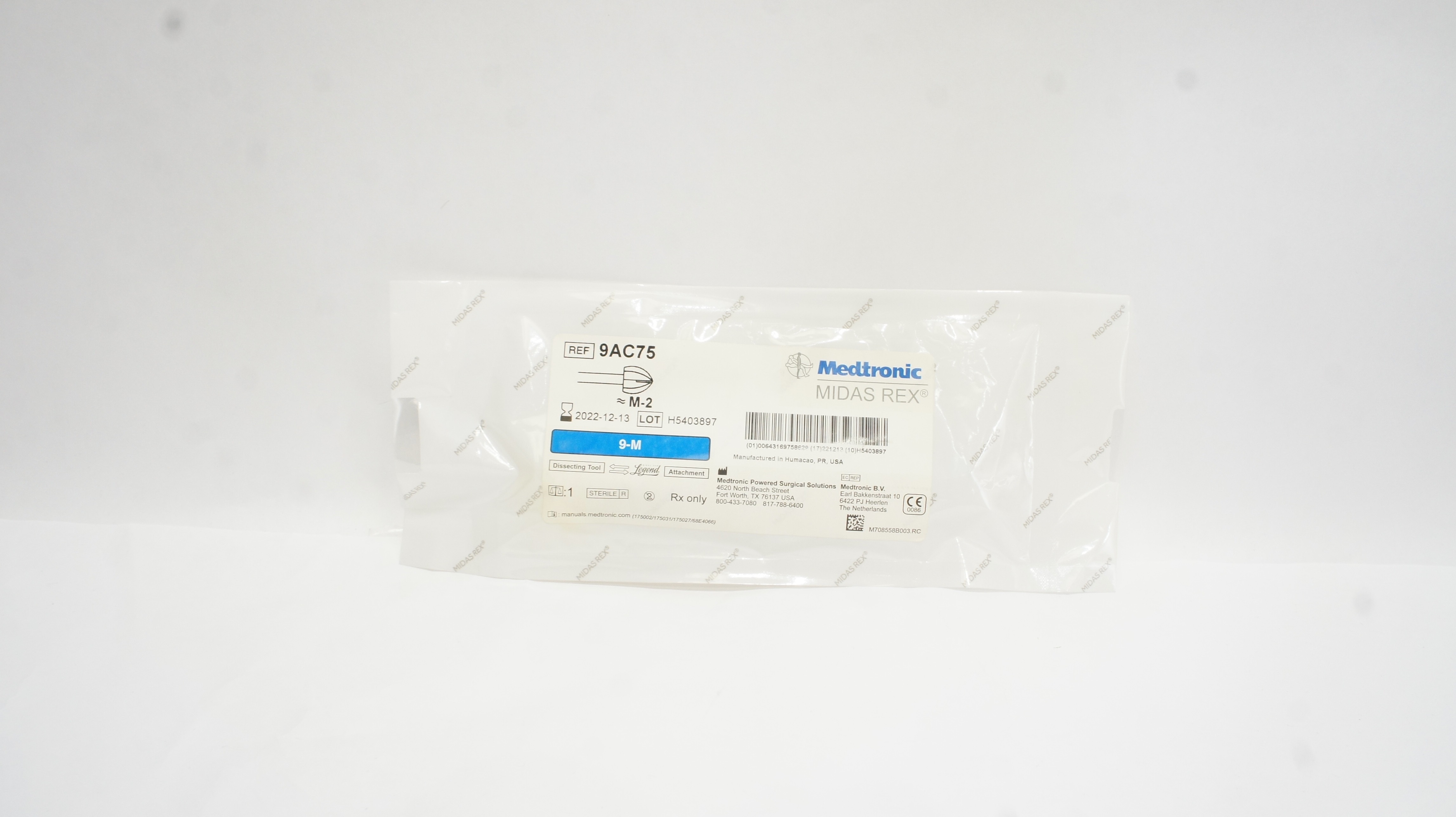 Medtronic 9AC75 MIDAS REX 9-M Dissecting Tool, M-2 (x)