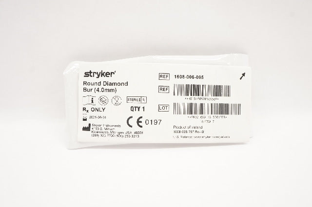 Stryker 1608-006-095 Diamond Round Bur 4.0mm (x)