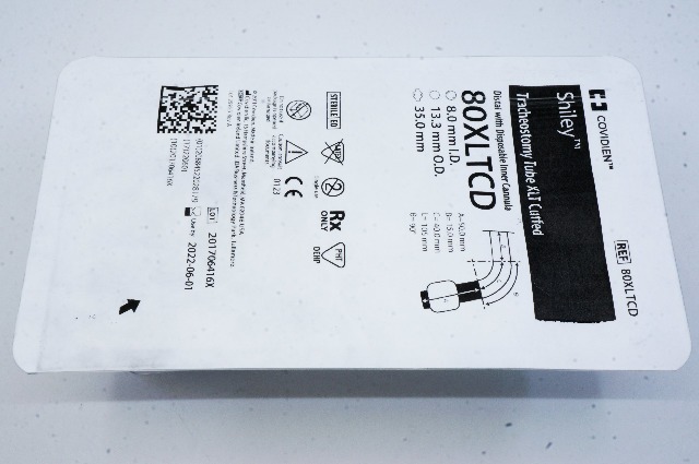 Covidien 80XLTCD Shiley Tracheostomy Tube XLT Cuffed 8.0mm I.D.