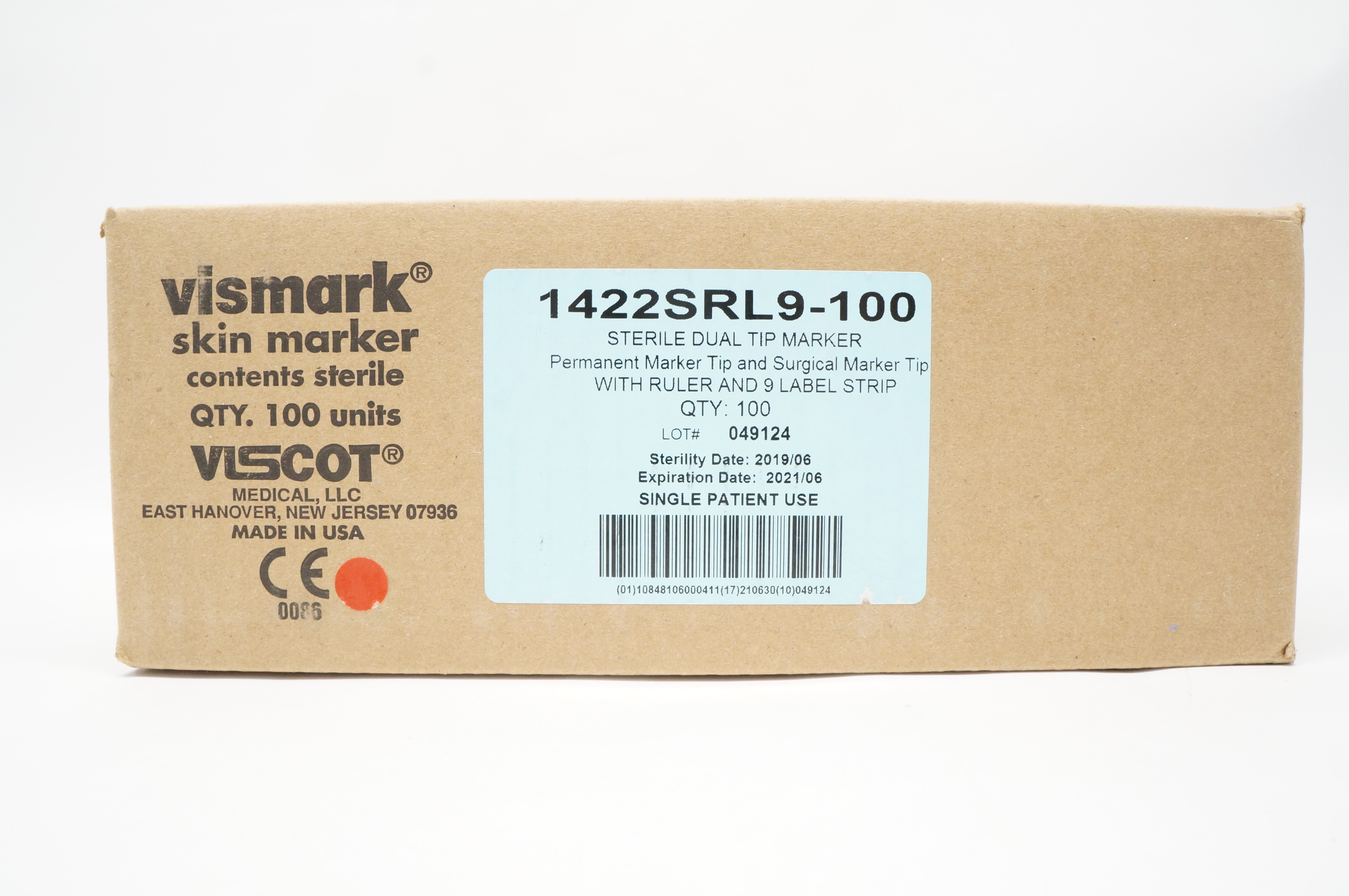 Vismark 1422SRL9-100 Sterile Dual Tip Skin Marker - Box of 100