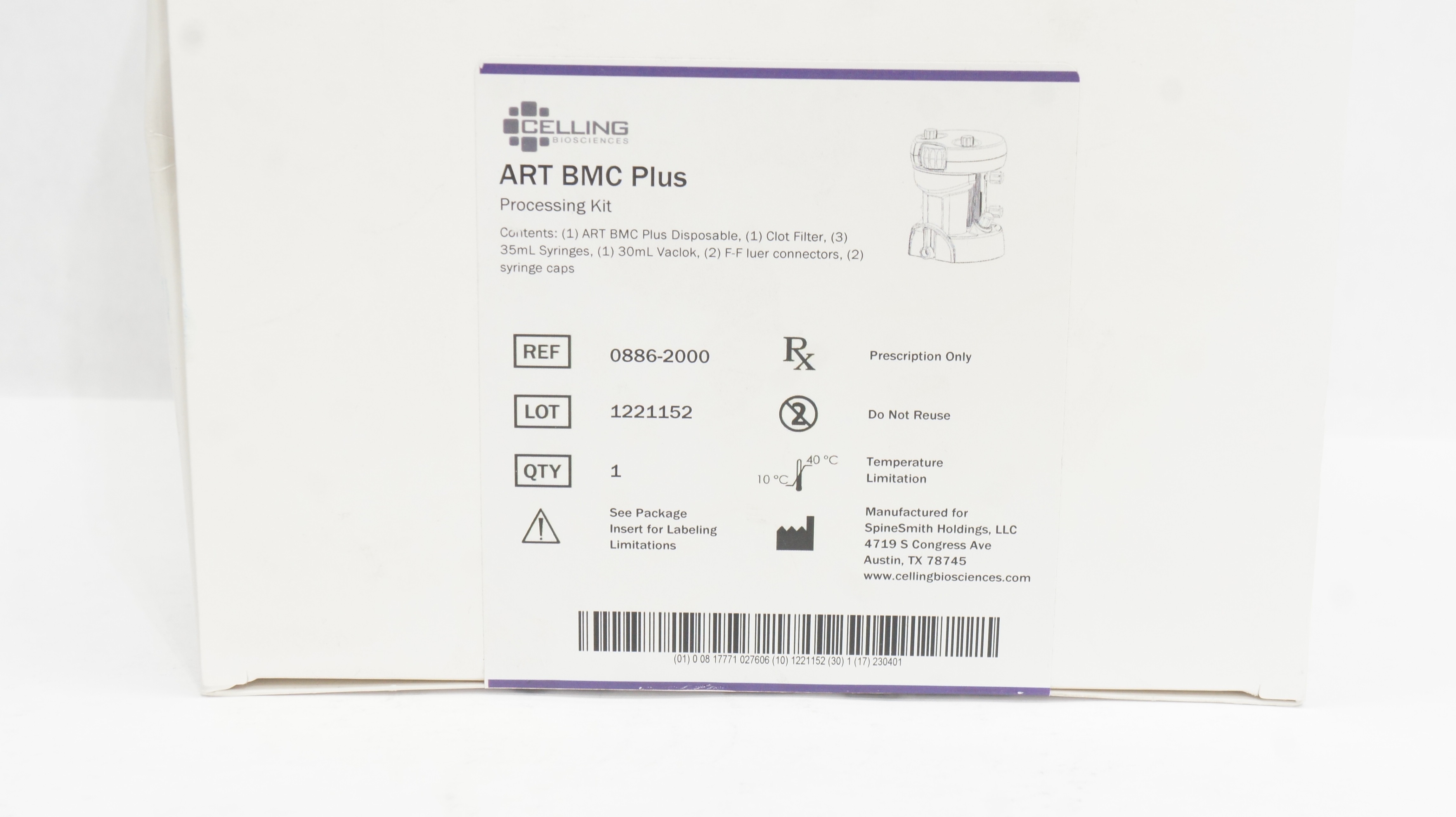 Celling Biosciences 0886-2000 ART BMC Plus Processing Kit (x)