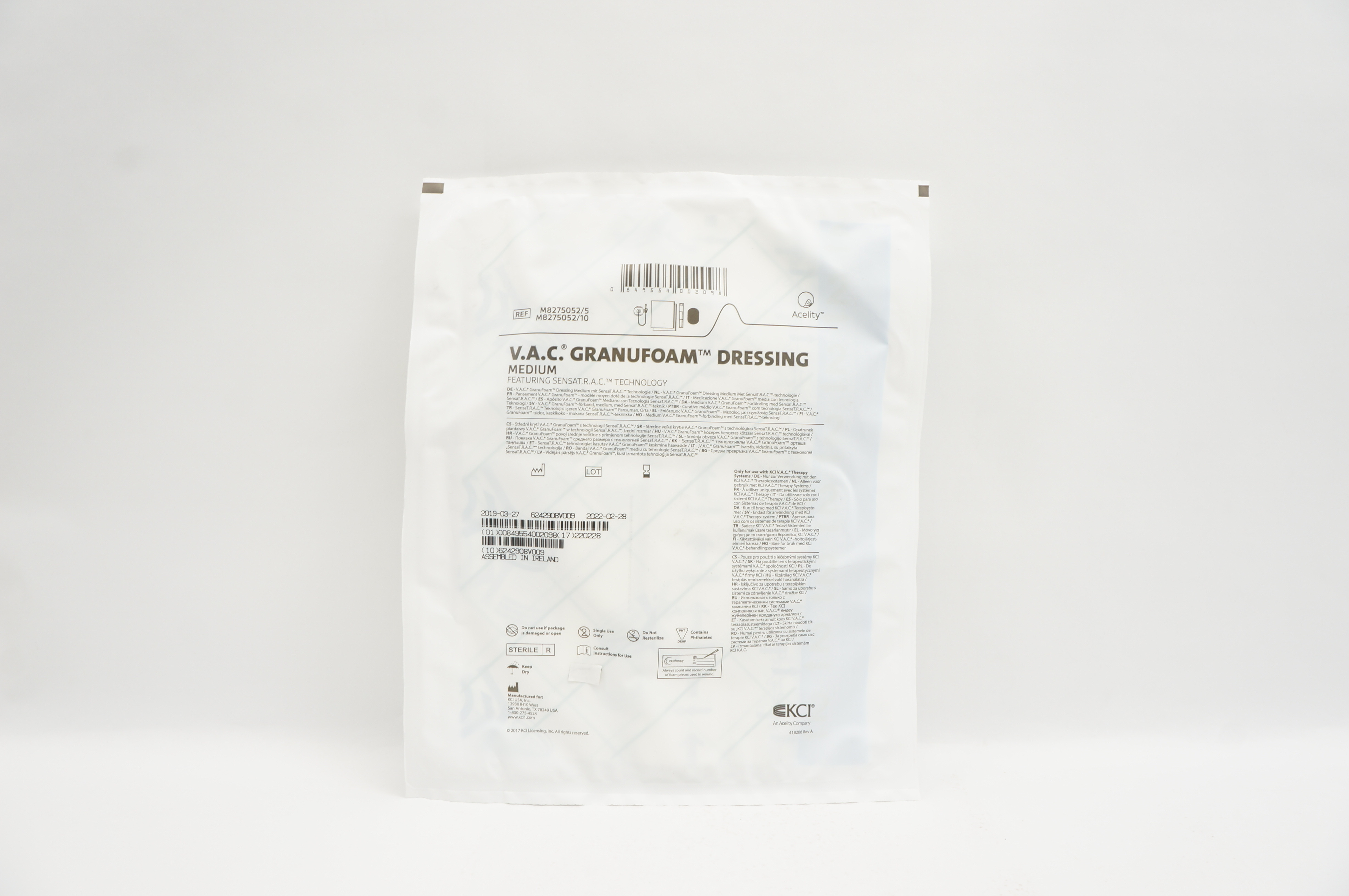 KCI M8275052/5 Acelity V.A.C. Granufoam Dressing Medium (x)