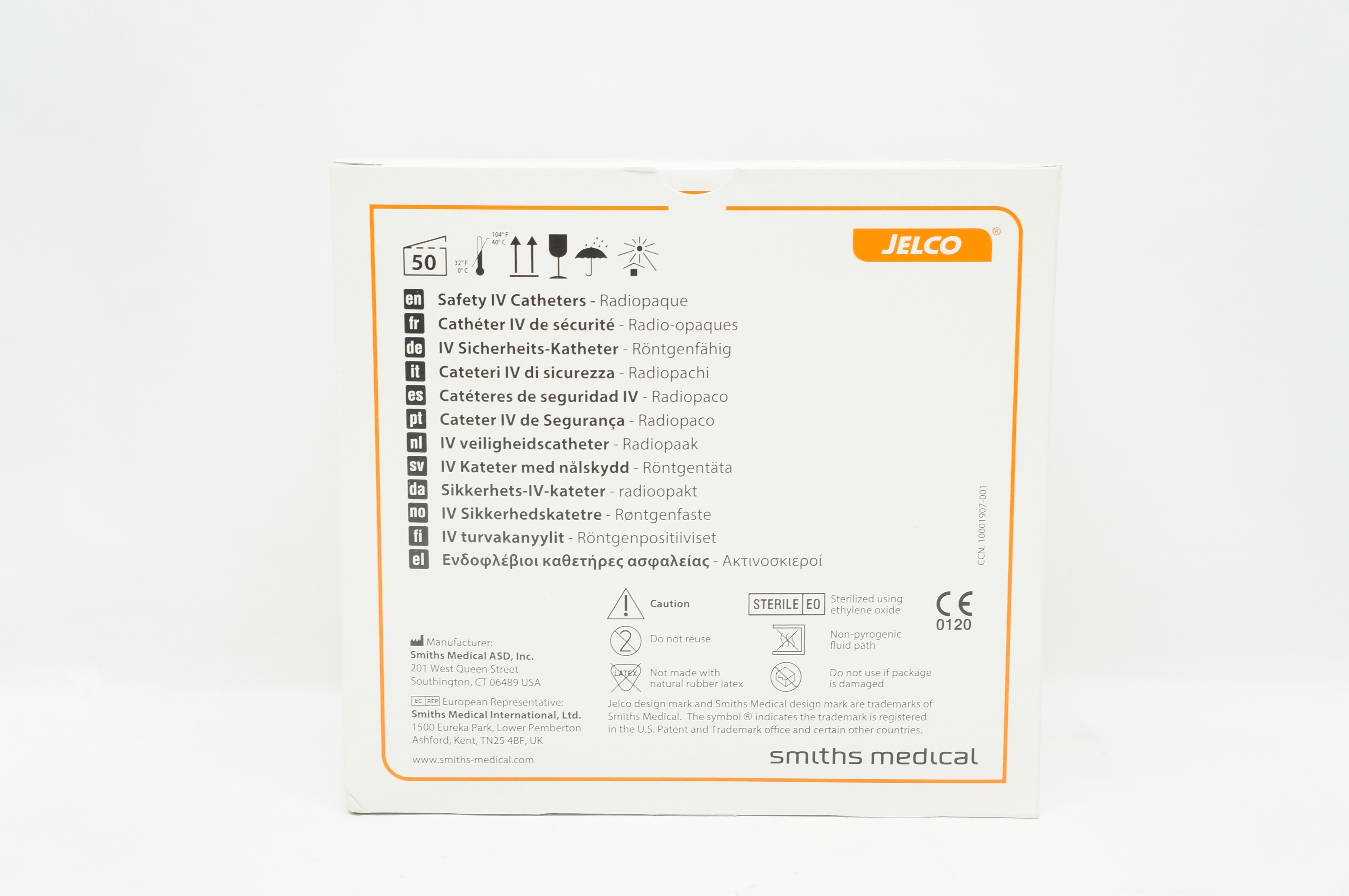 Smiths Medical 3087 ProtectIV PlusW Safety IV Caths. 20G x 1inch Box
