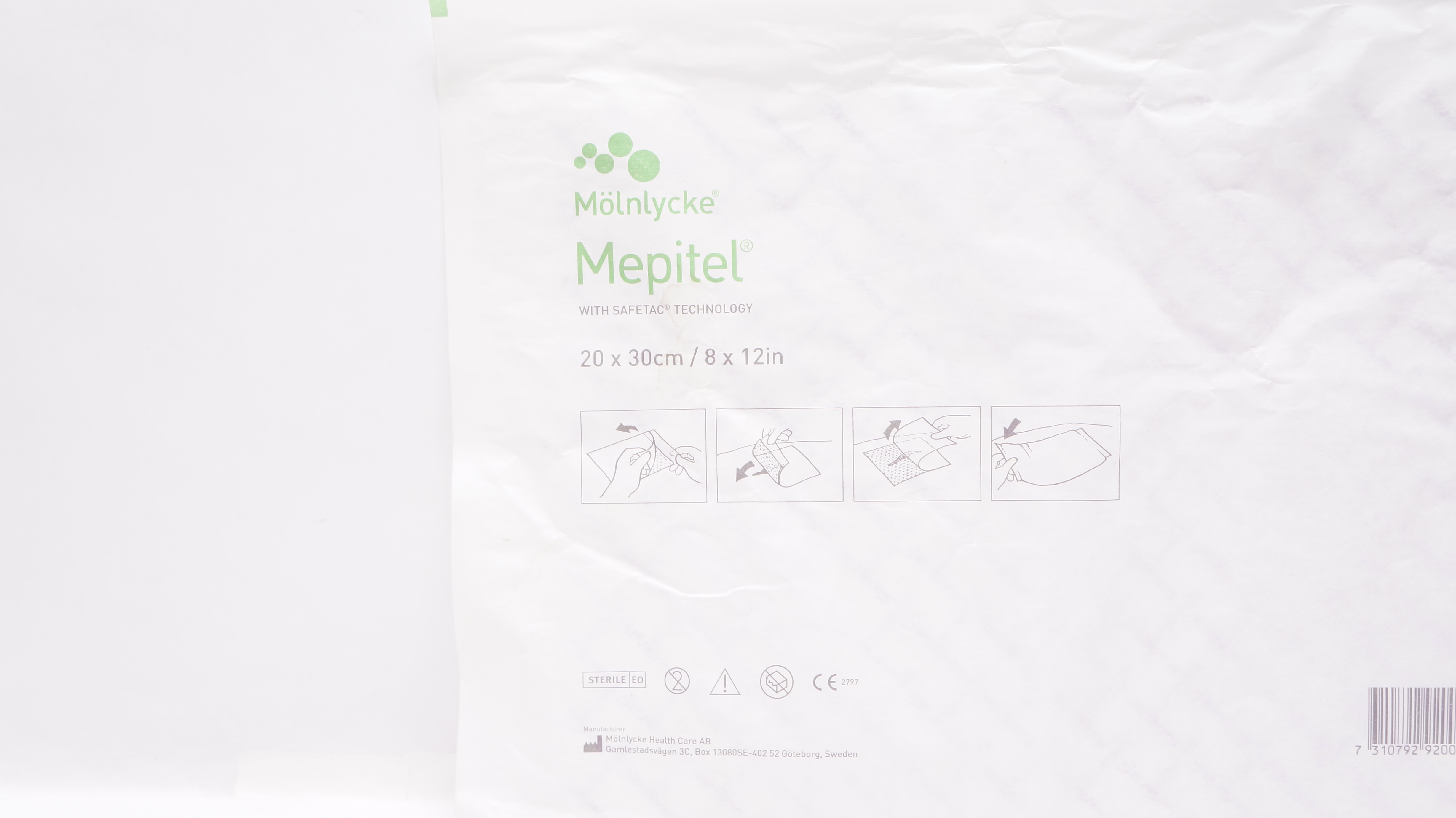 Mölnlycke 292005 Mepitel Soft Silicone Wound Contact Layer 8inch x 12inch