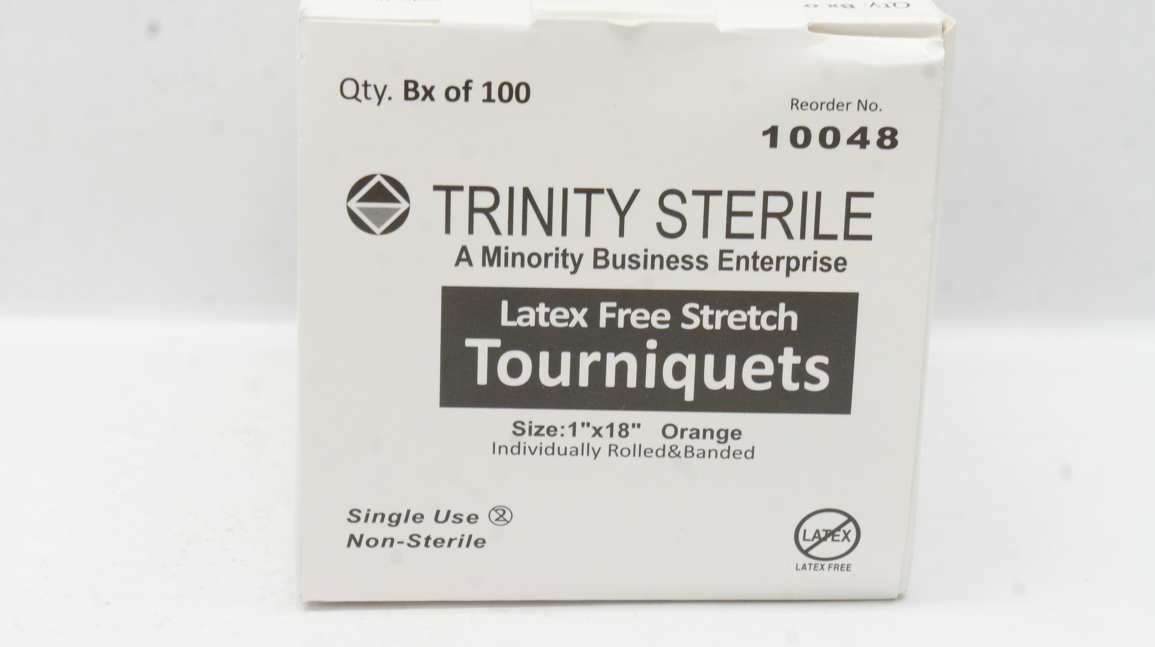 Trinity Sterile 10048 Tourniquets Latex Free Stretch 1 x 18inch Box