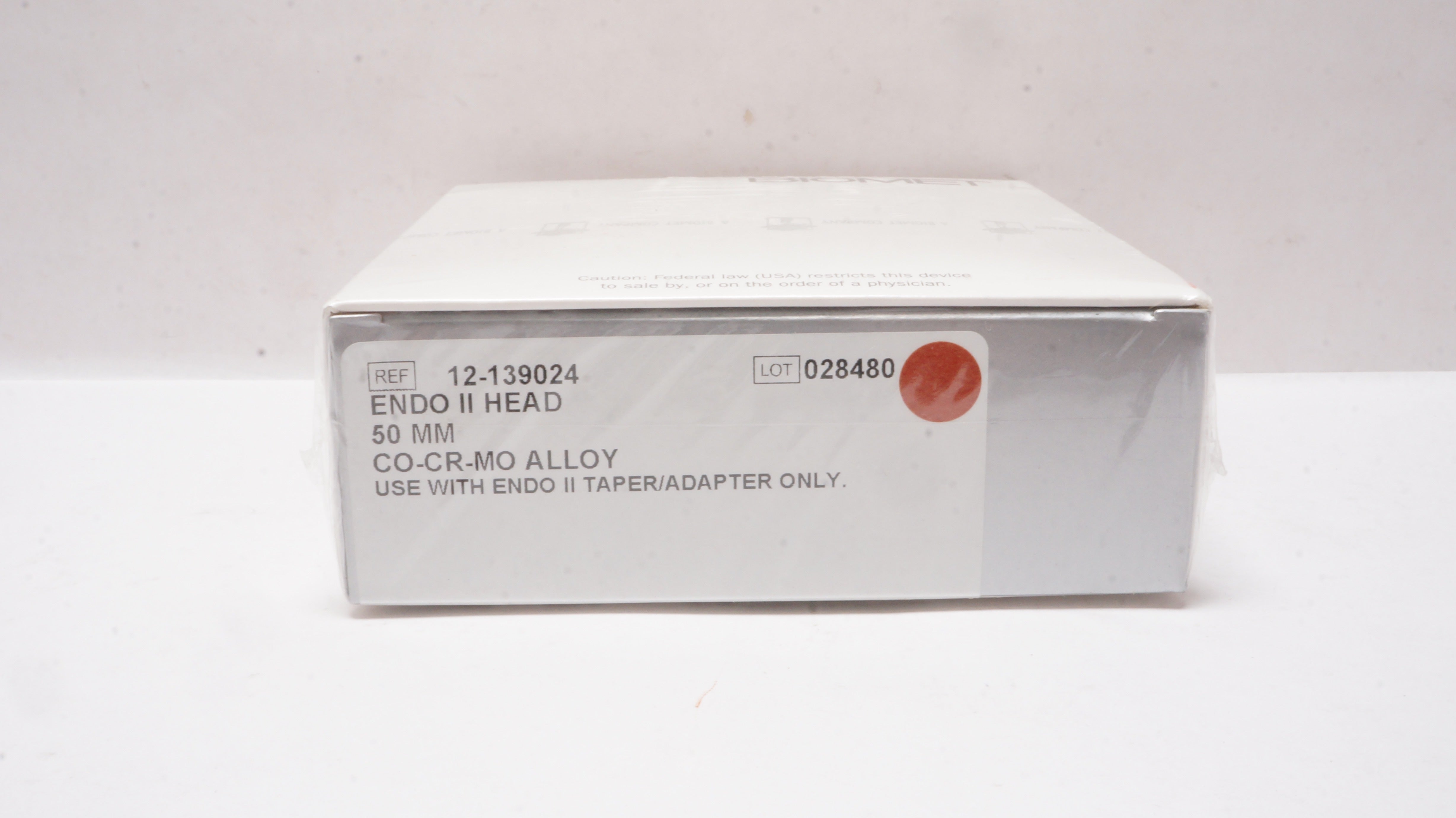 Biomet 12-139024 Endo II Head 50mm CO-CR-MO Alloy