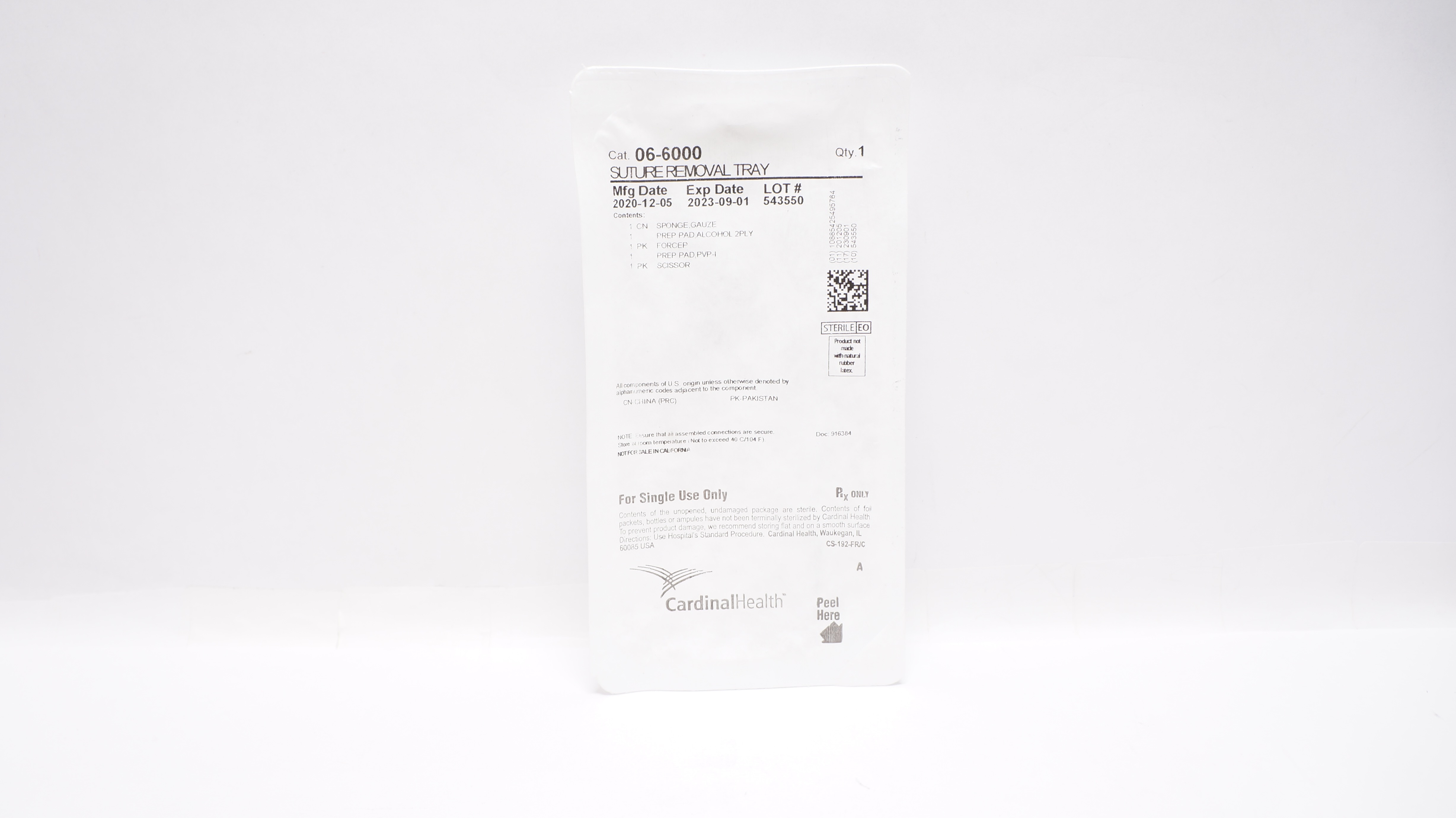 Cardinal Health 06-6000 Stre Removal Tray (x)