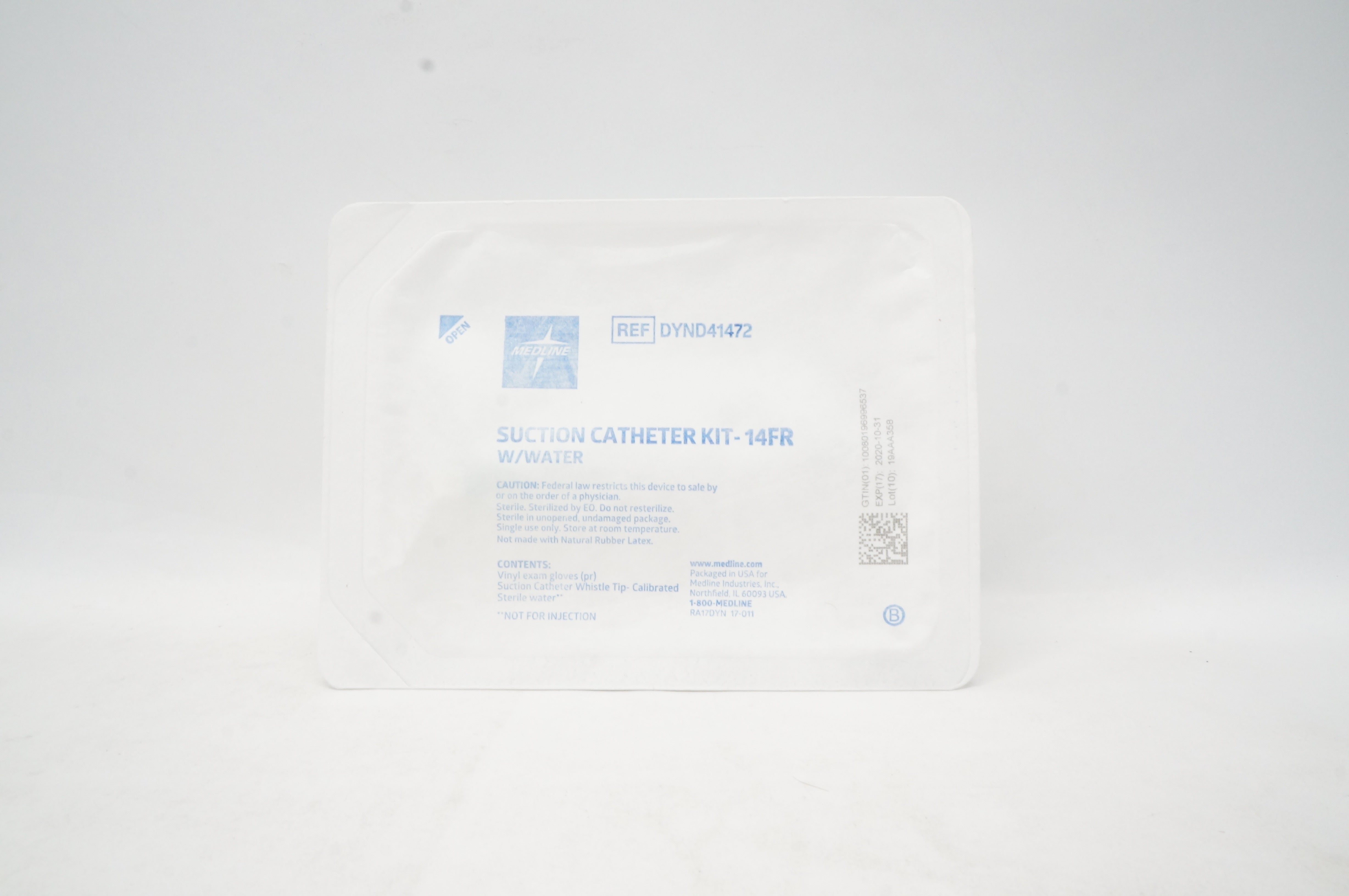 Medline DYND41472  Suction Cath. Kit 14Fr. W/Water (x)