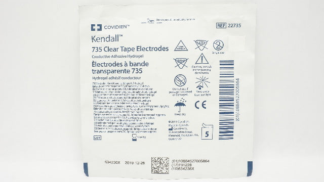 Covidien 22735 Kendall 735 Clear Tape Electrodes (x) - Pack of 5