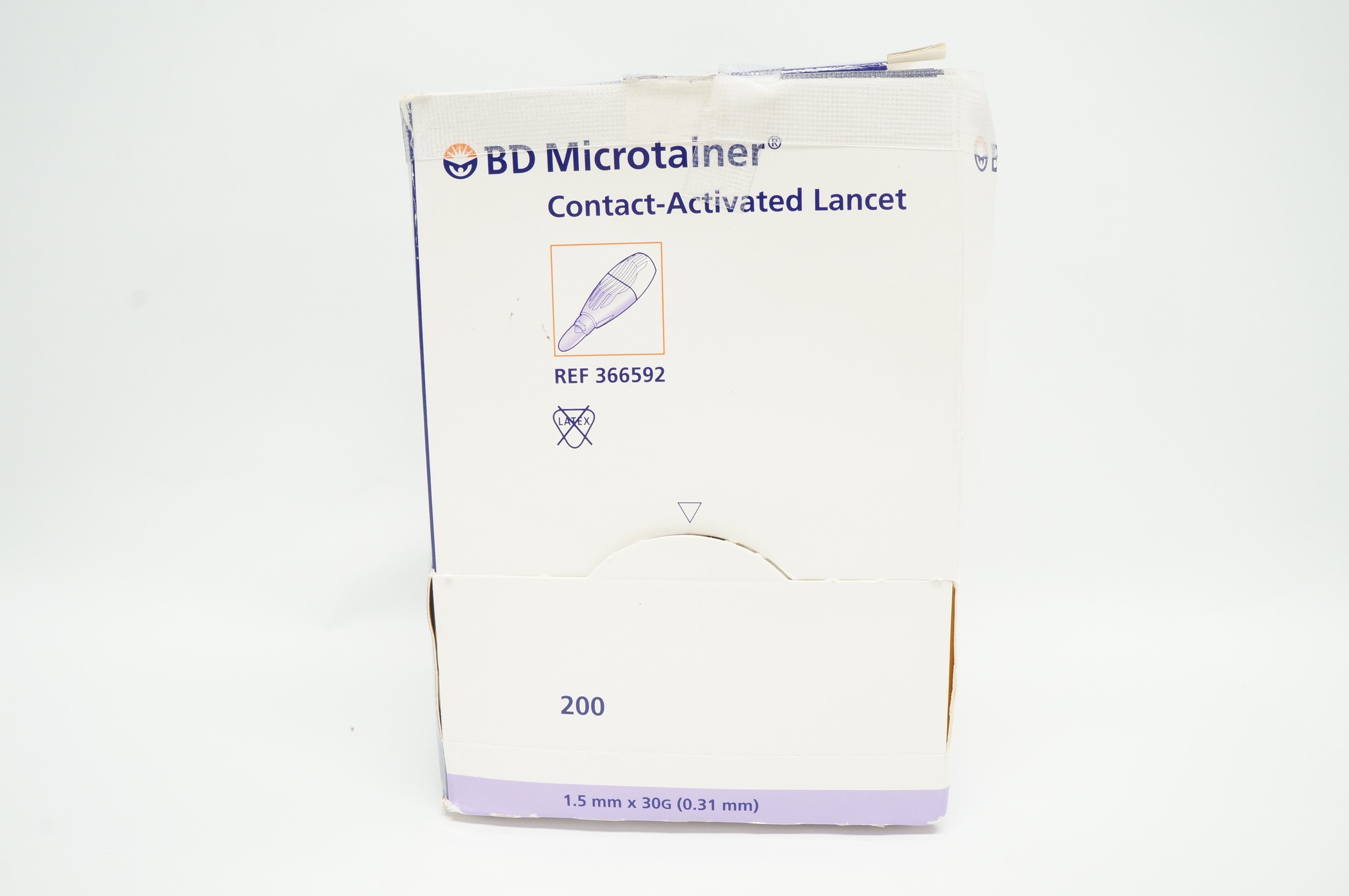 BD 366592 Microtainer Contact-activated Lancet 1.5mm x 30G  (x) - Box of 122
