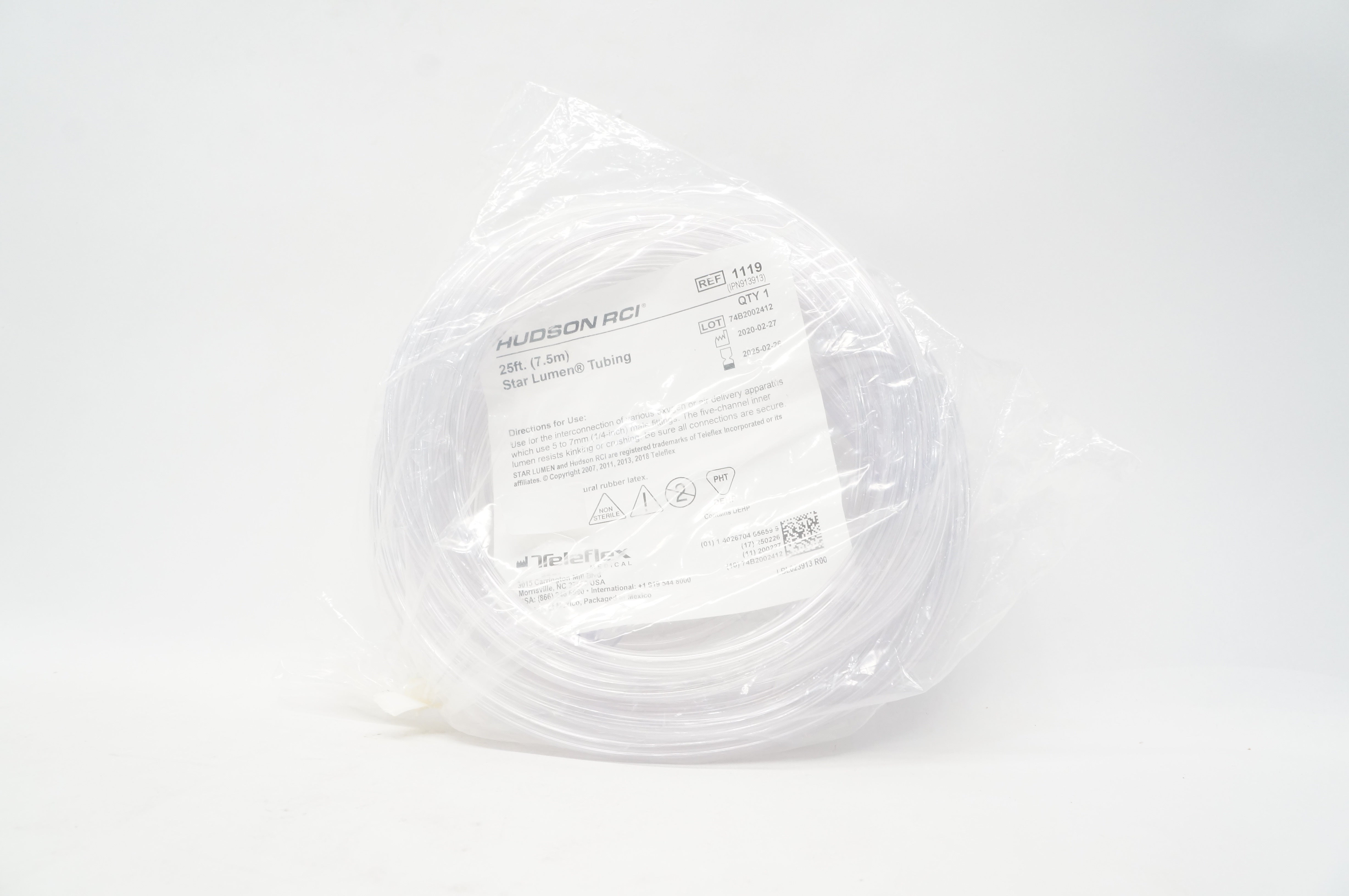 Teleflex 1119 Hudson RCI Star Lumen Tubing 25 ft.
