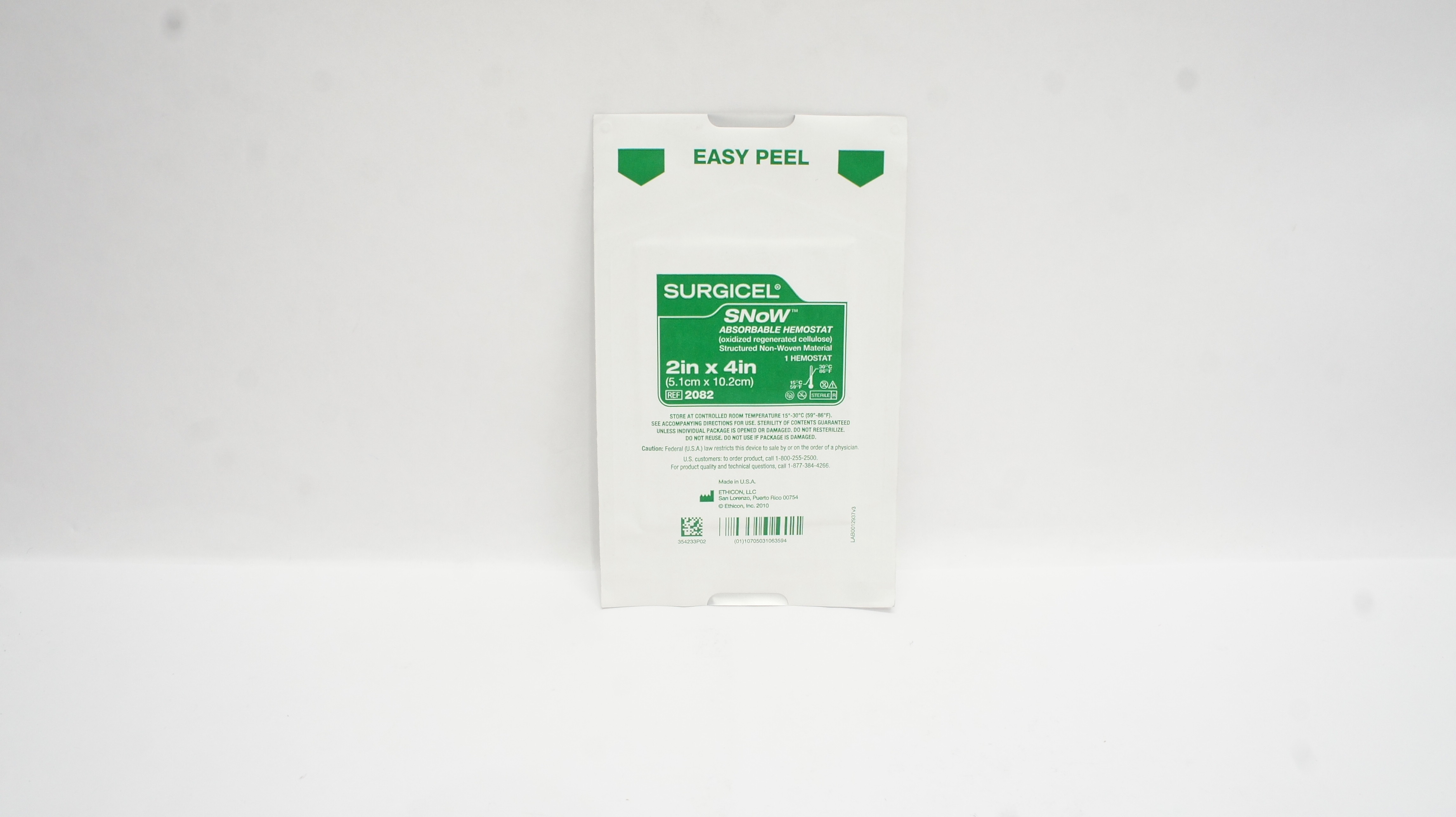 Ethicon 2082 Surgicel Snow Absorbable Hemostat 2inch x 4inch (x)