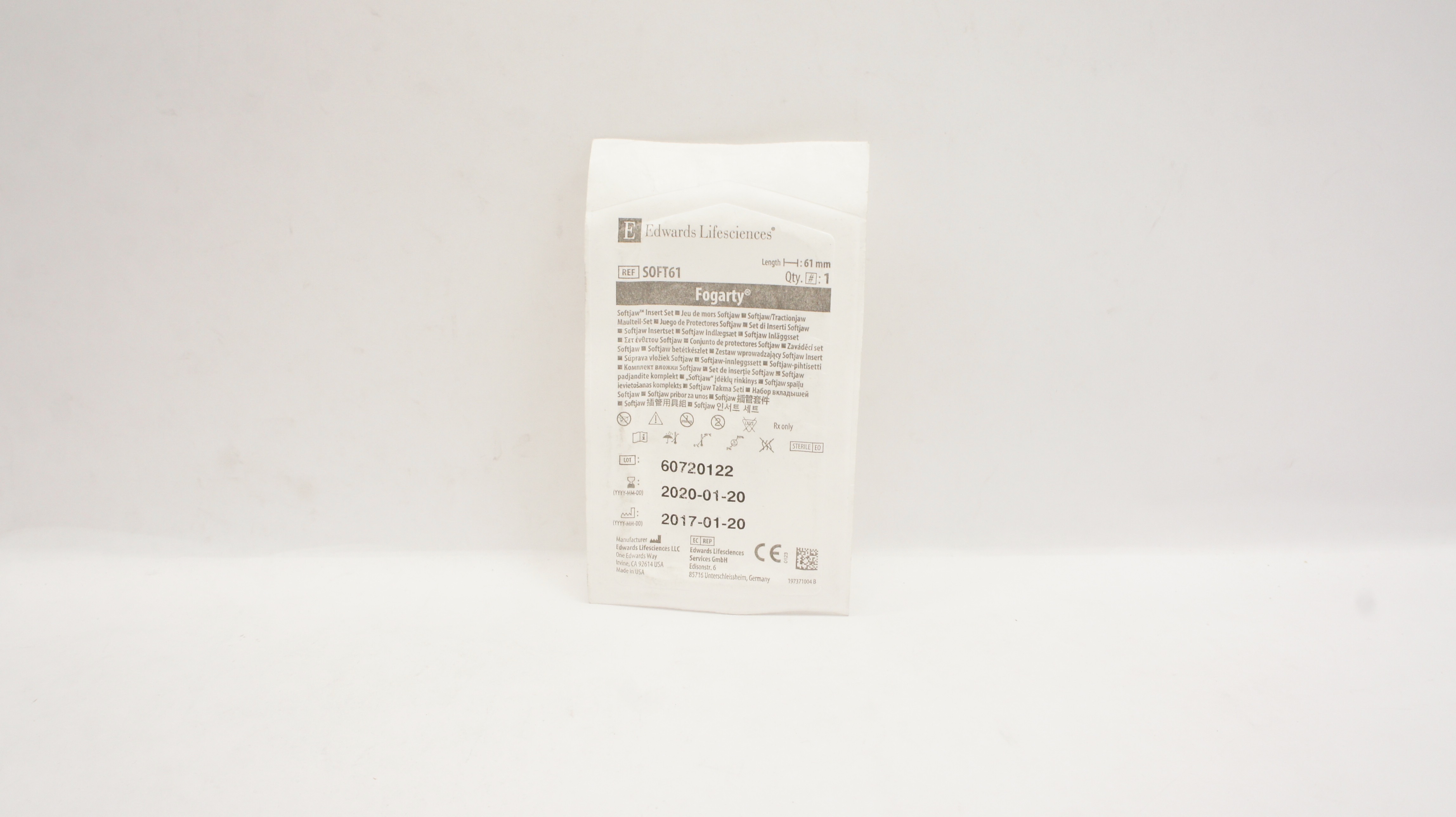 Edwards Lifesciences SOFT61 Fogarty Softjaw Insert Set 61mm (x)