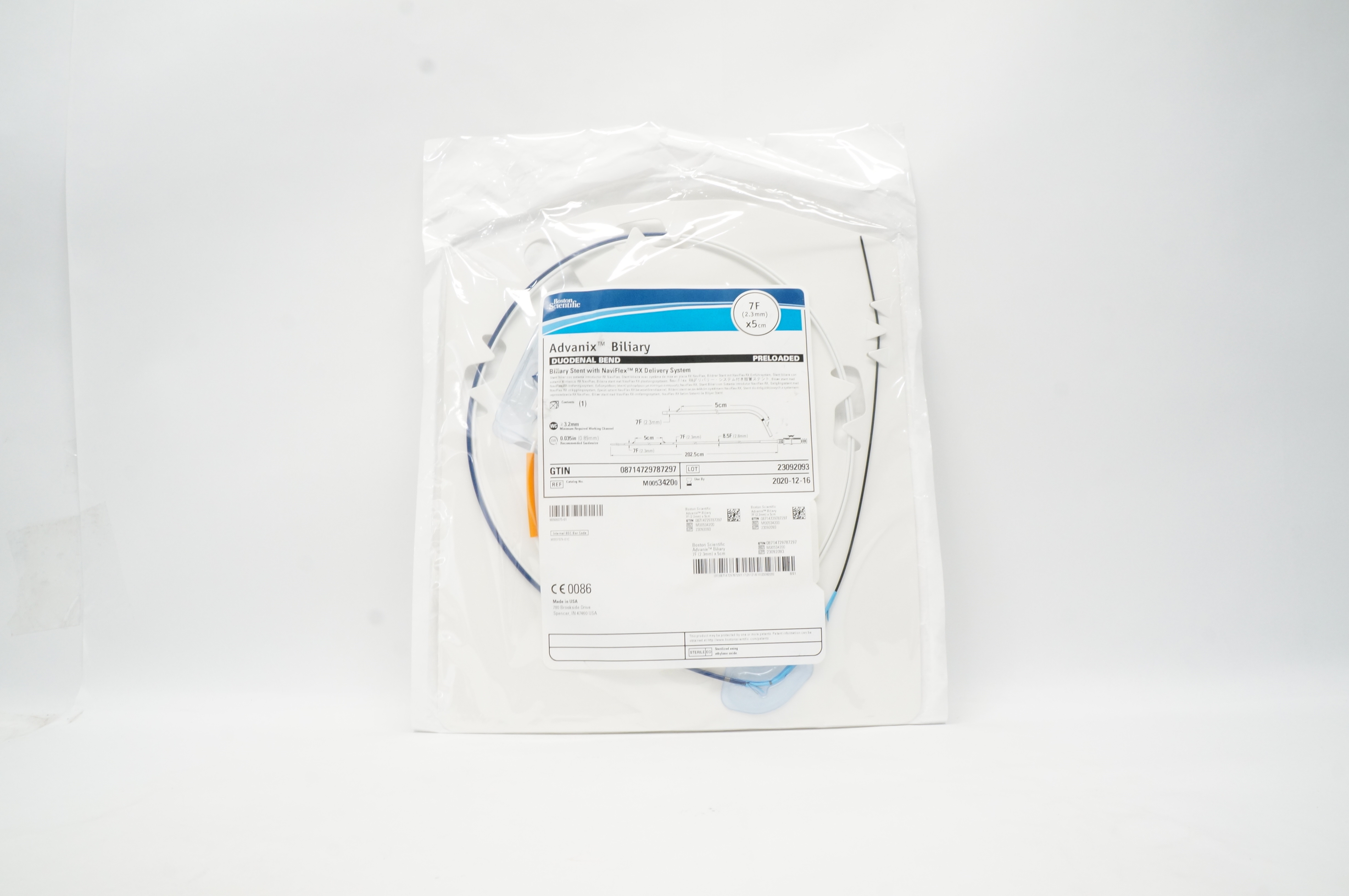Boston Scientific M00534200 Advanix Biliary Duodenal Bend Stnt 7F x 5cm (x)