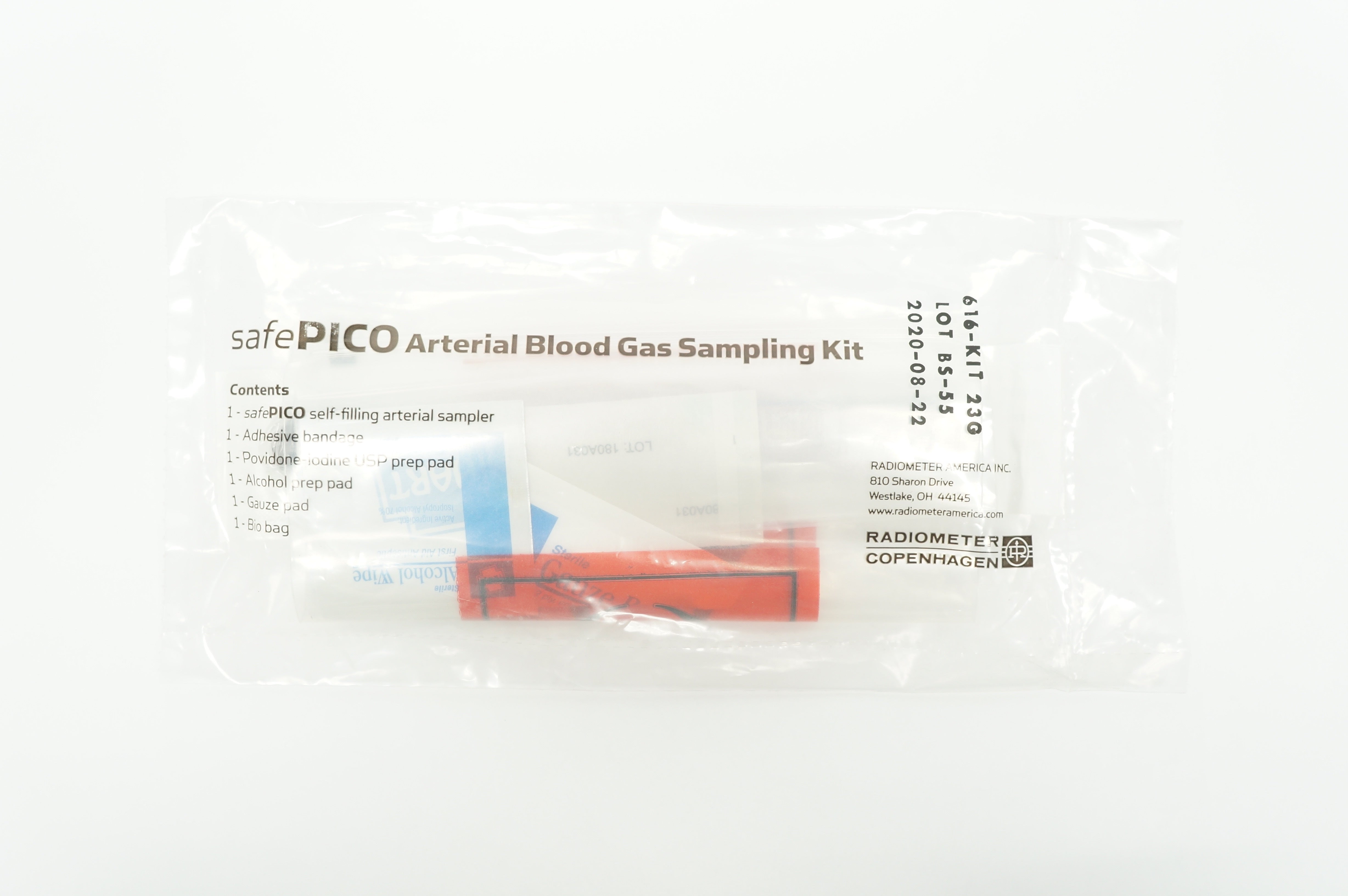 Radiometer 616Kit Safe Pico Arterial Blood Gas Sampling Kit 23G (x)