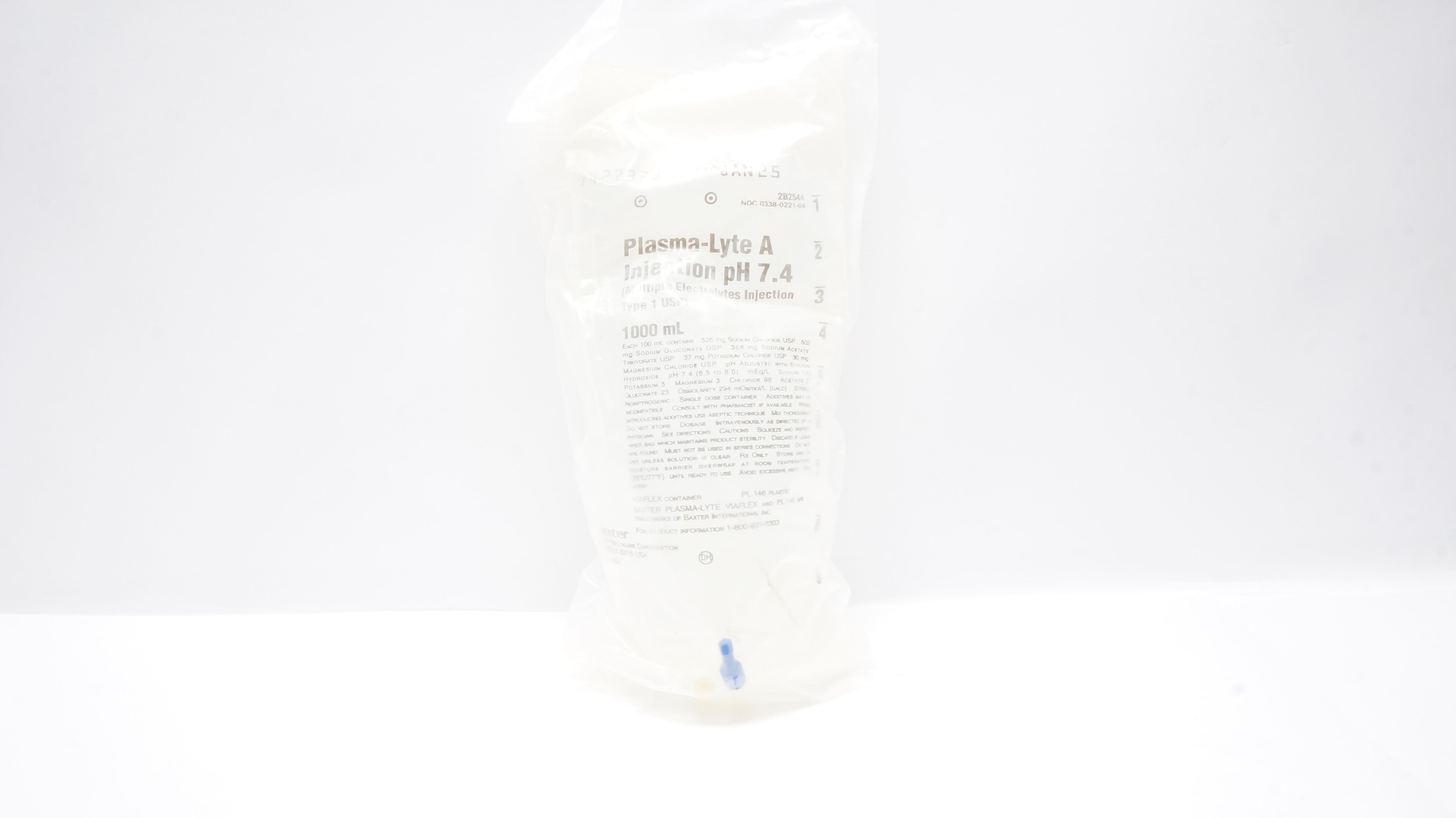 Baxter 2B2544 Plasma-Lyte A injection PH 7.4 1000ml