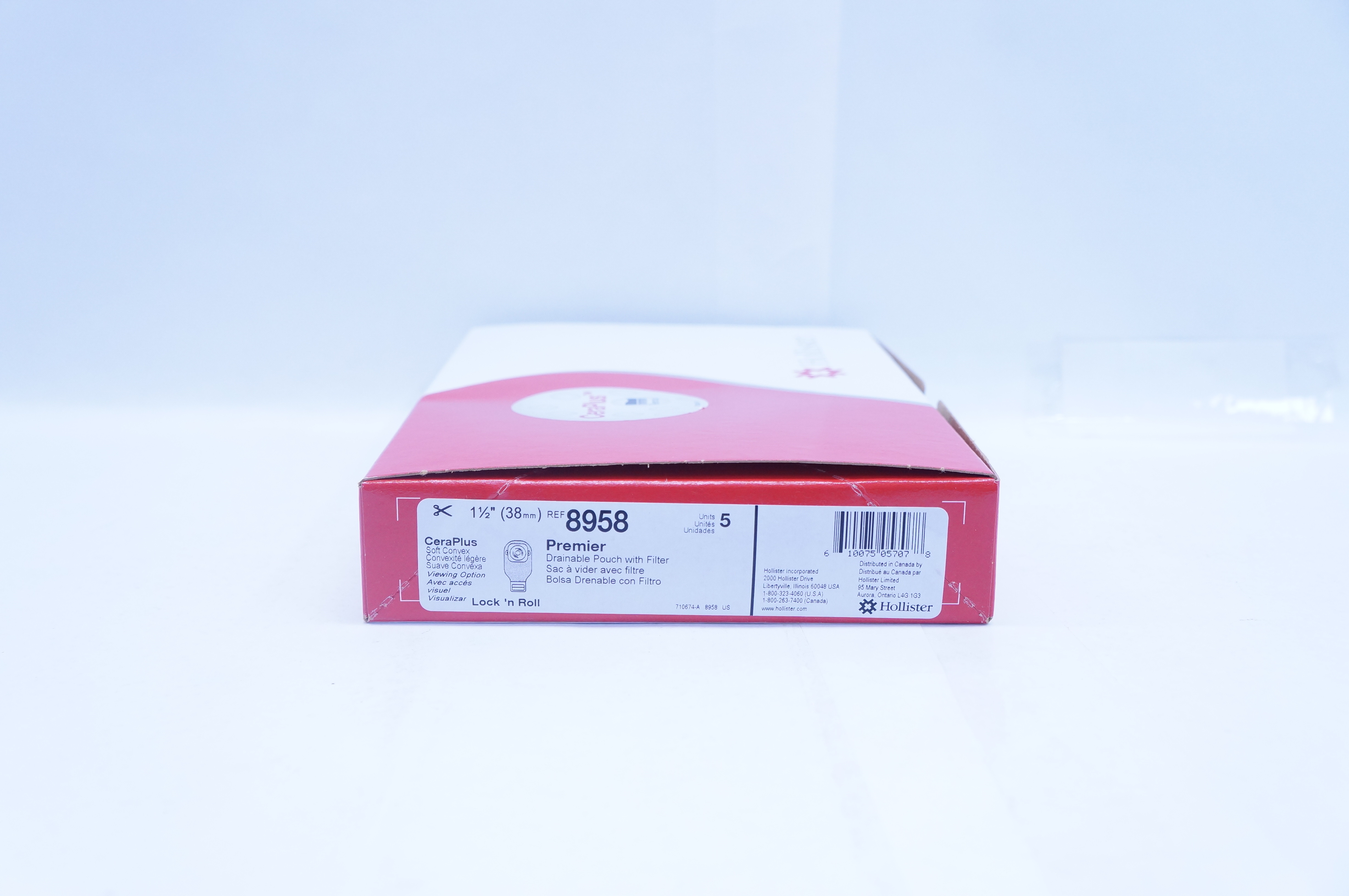 Hollister 8958 CeraPlus Premier Drainable Pouch with Filter 1 1/2inch - Box of 5